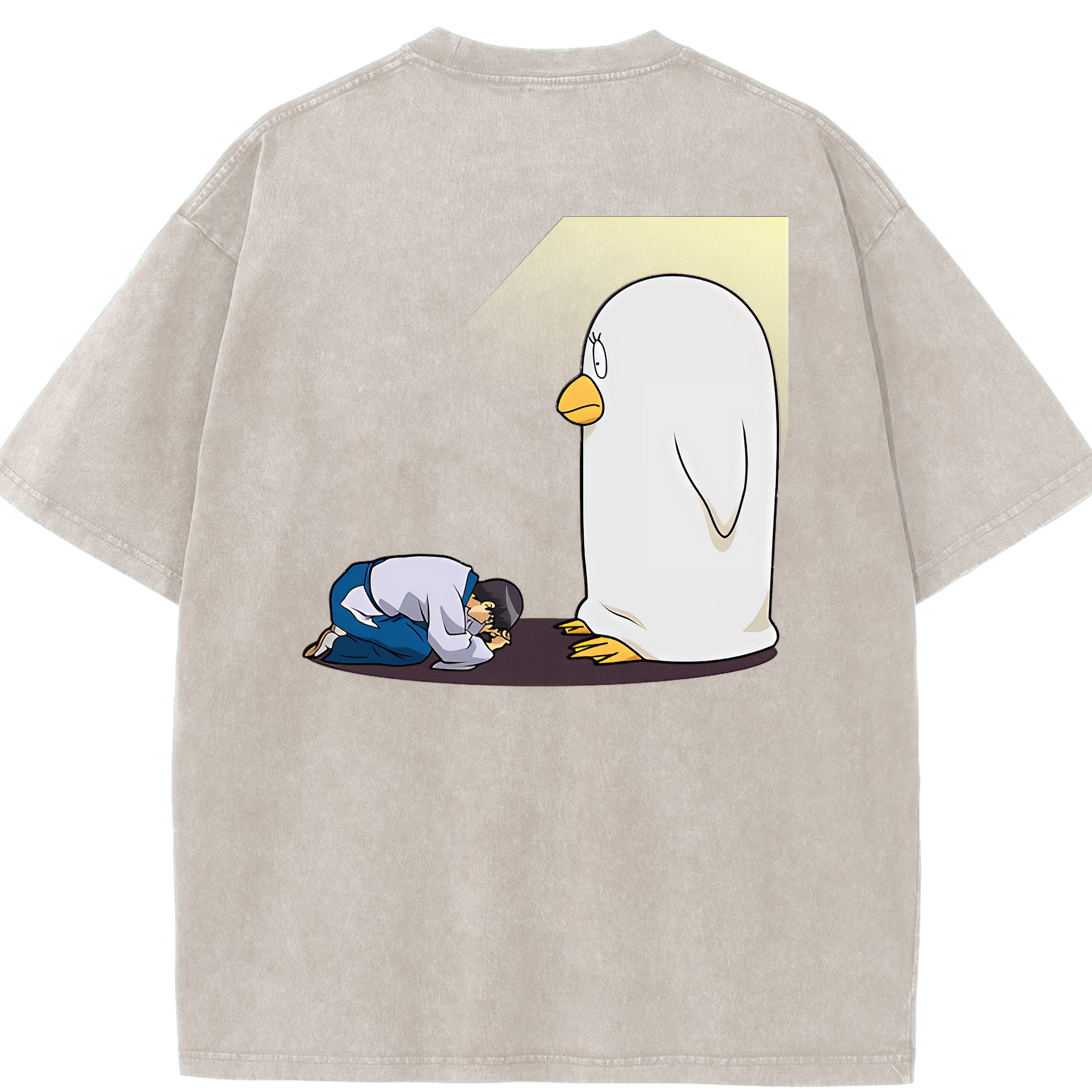 （画像用） ぎんたま 坂田銀時（さかたぎんとき） 神楽 志村新八（しむら しんぱち） GINTAMA Sakata Gintoki Kagura Shimura Shinpachi 綿100% ヴィンテージ風 半袖Tシャツ（背面プリント）