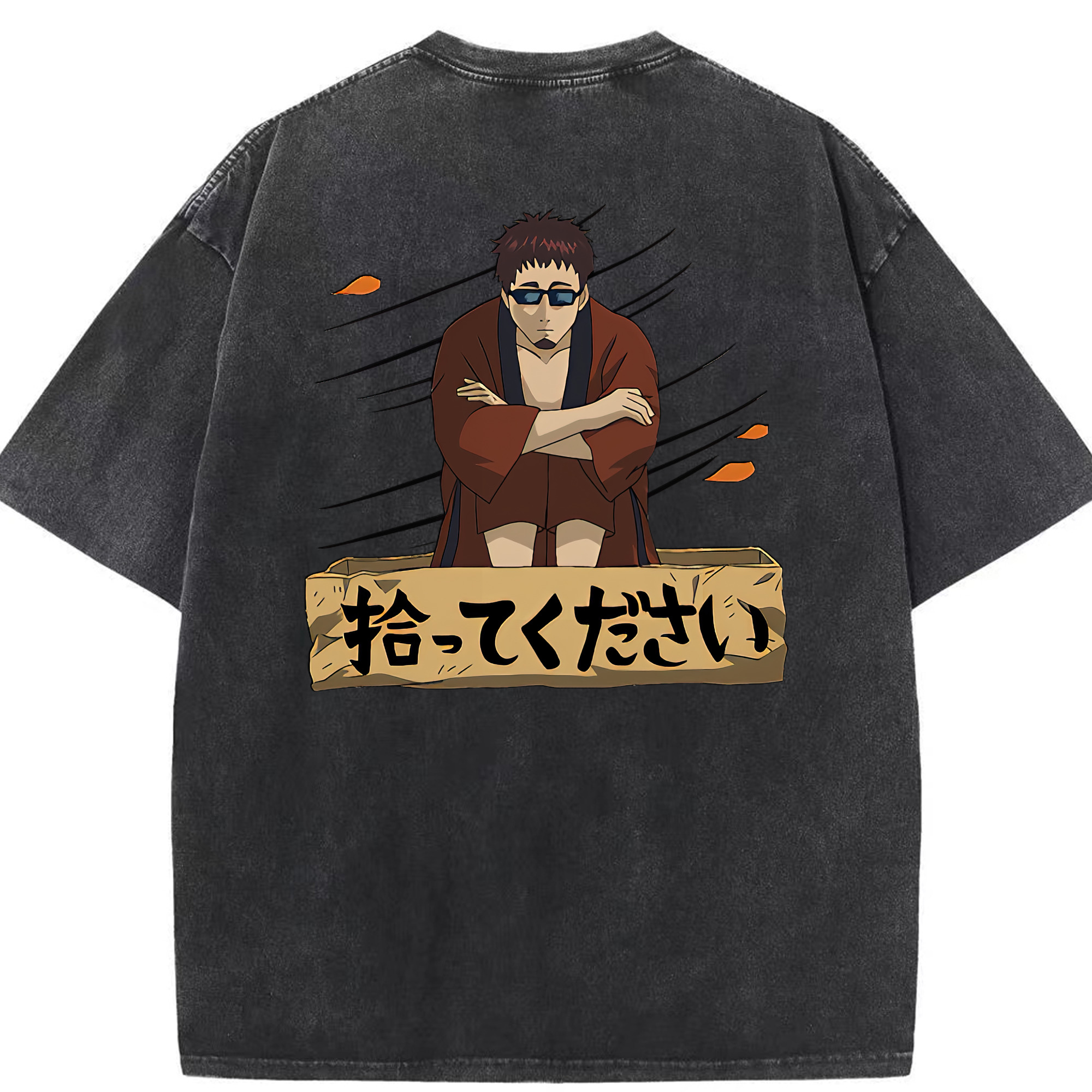 （画像用） ぎんたま 坂田銀時（さかたぎんとき） 神楽 志村新八（しむら しんぱち） GINTAMA Sakata Gintoki Kagura Shimura Shinpachi 綿100% ヴィンテージ風 半袖Tシャツ（背面プリント）