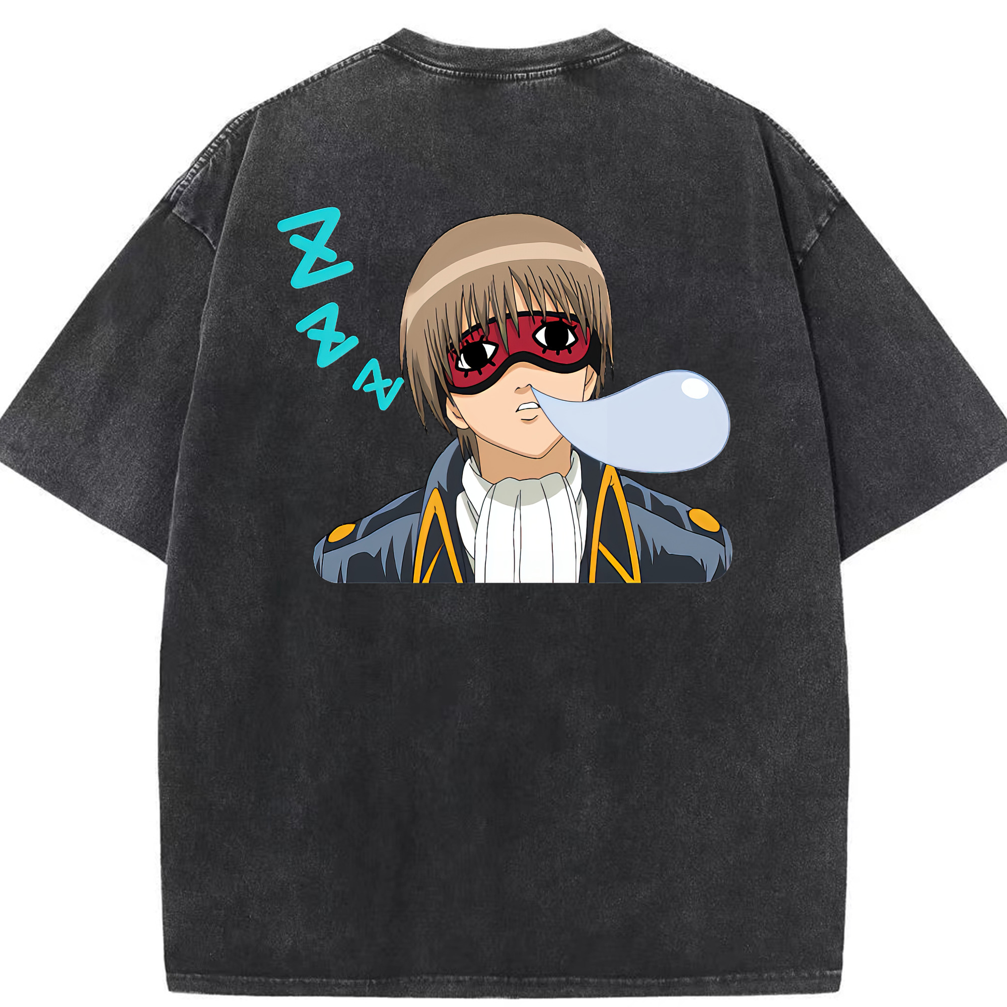 （画像用） ぎんたま 坂田銀時（さかたぎんとき） 神楽 志村新八（しむら しんぱち） GINTAMA Sakata Gintoki Kagura Shimura Shinpachi 綿100% ヴィンテージ風 半袖Tシャツ（背面プリント）