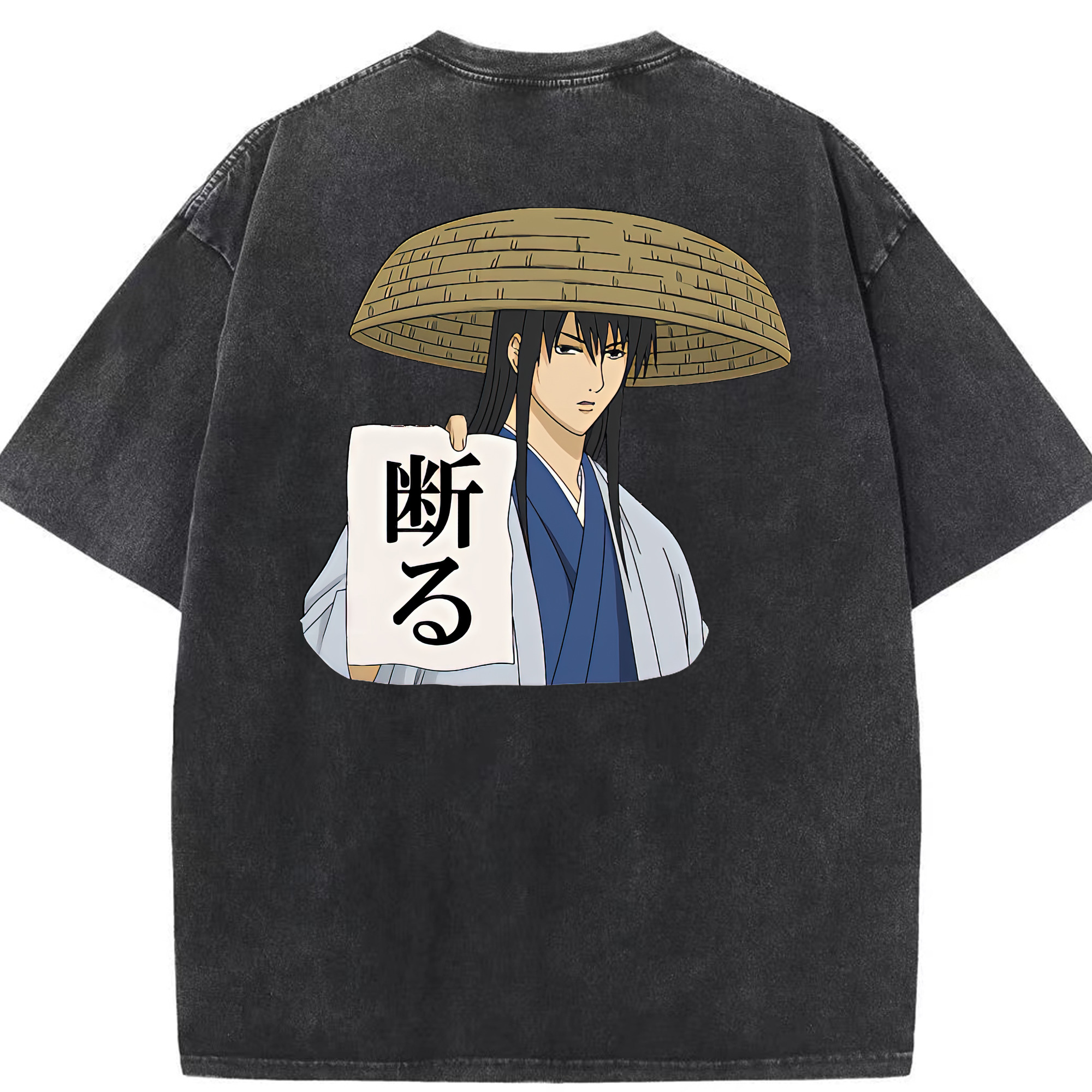 （画像用） ぎんたま 坂田銀時（さかたぎんとき） 神楽 志村新八（しむら しんぱち） GINTAMA Sakata Gintoki Kagura Shimura Shinpachi 綿100% ヴィンテージ風 半袖Tシャツ（背面プリント）
