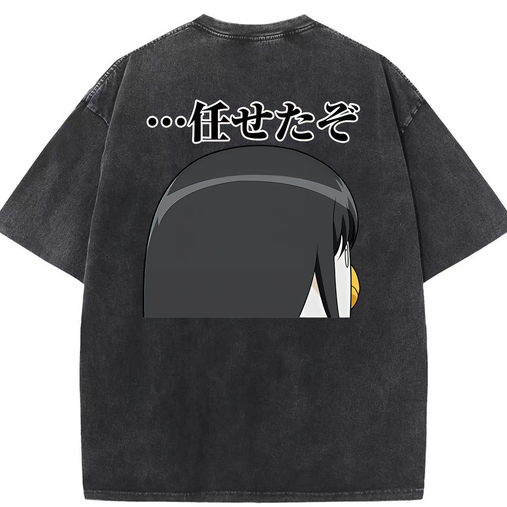 （画像用） ぎんたま 坂田銀時（さかたぎんとき） 神楽 志村新八（しむら しんぱち） GINTAMA Sakata Gintoki Kagura Shimura Shinpachi 綿100% ヴィンテージ風 半袖Tシャツ（背面プリント）