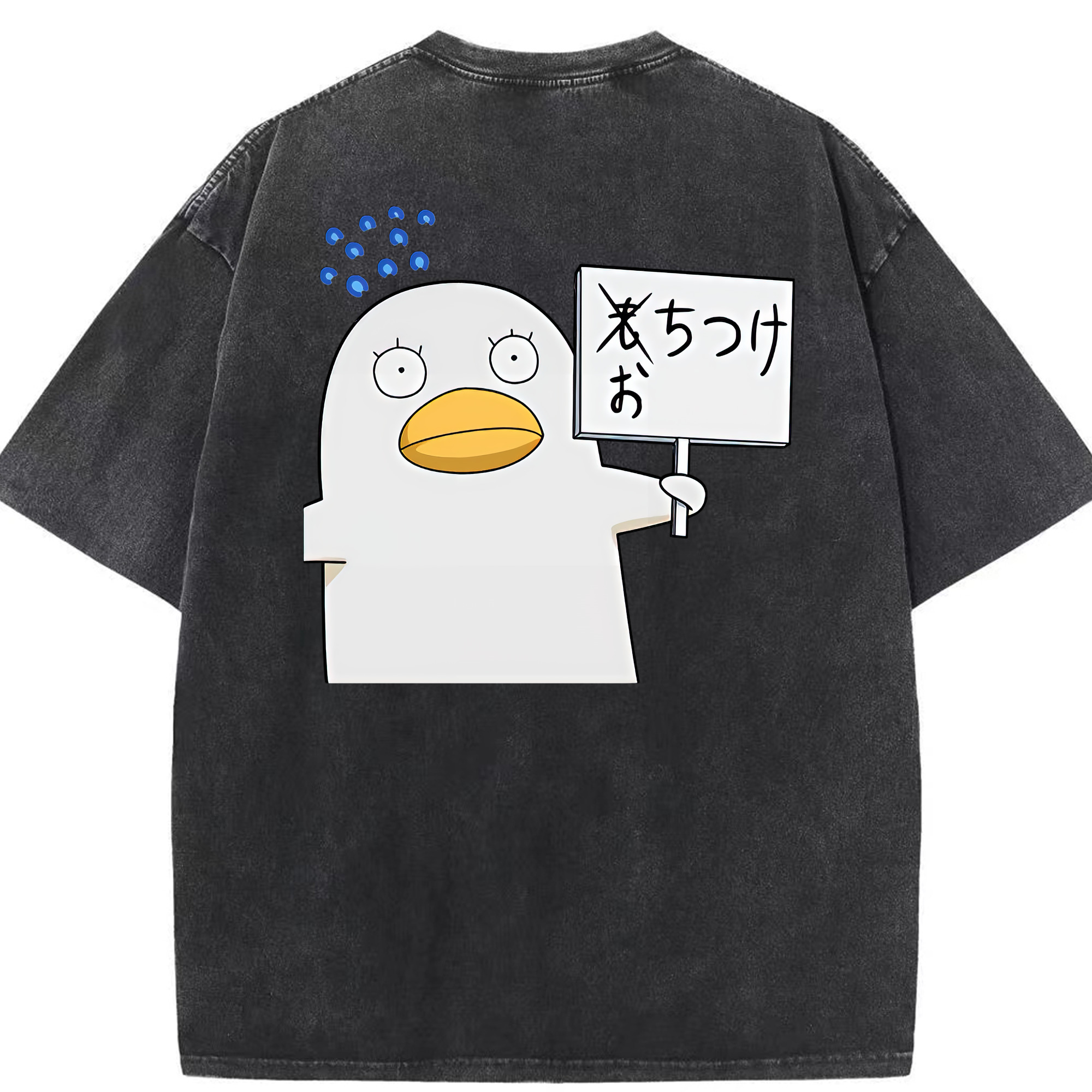 （画像用） ぎんたま 坂田銀時（さかたぎんとき） 神楽 志村新八（しむら しんぱち） GINTAMA Sakata Gintoki Kagura Shimura Shinpachi 綿100% ヴィンテージ風 半袖Tシャツ（背面プリント）