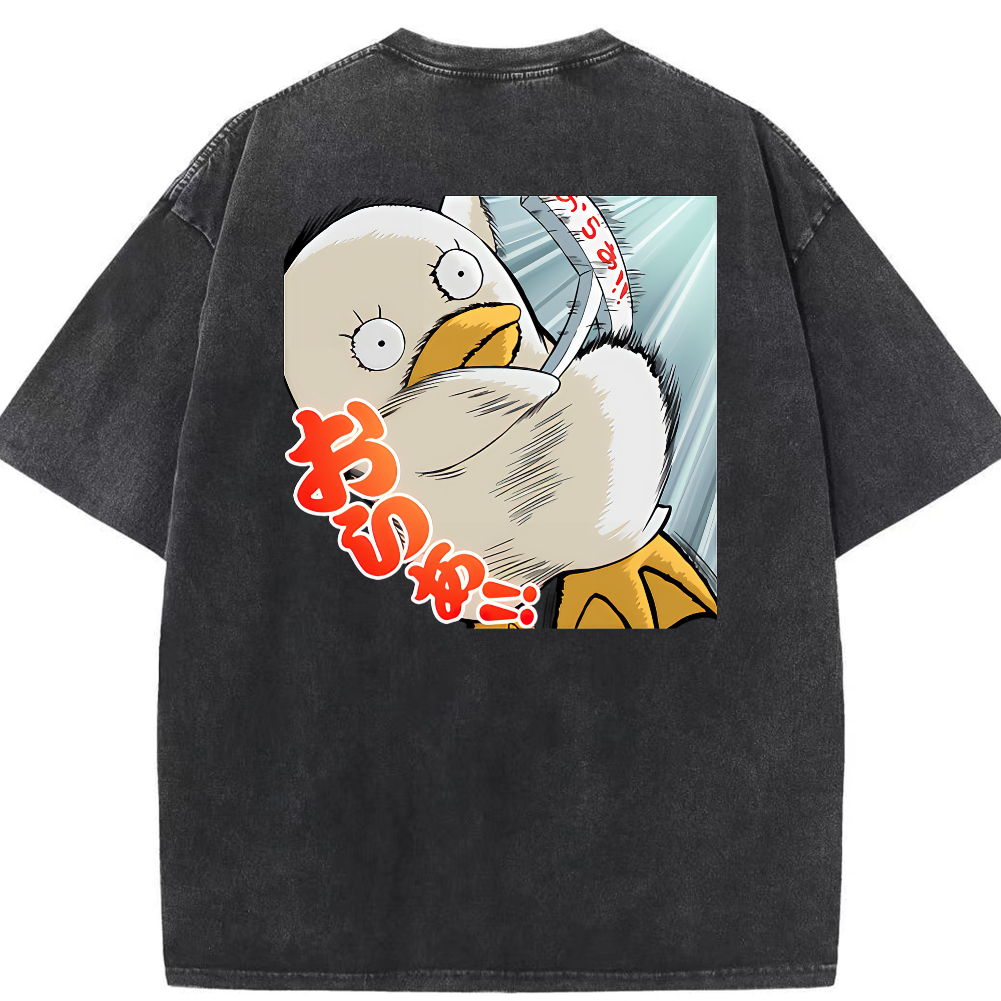 （画像用） ぎんたま 坂田銀時（さかたぎんとき） 神楽 志村新八（しむら しんぱち） GINTAMA Sakata Gintoki Kagura Shimura Shinpachi 綿100% ヴィンテージ風 半袖Tシャツ（背面プリント）