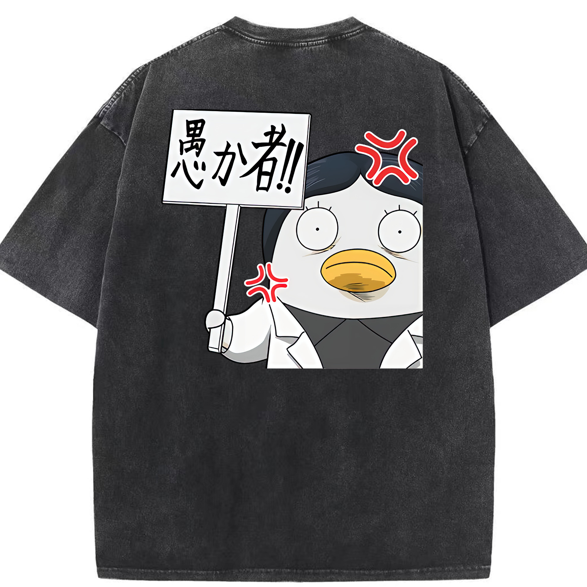 （画像用） ぎんたま 坂田銀時（さかたぎんとき） 神楽 志村新八（しむら しんぱち） GINTAMA Sakata Gintoki Kagura Shimura Shinpachi 綿100% ヴィンテージ風 半袖Tシャツ（背面プリント）