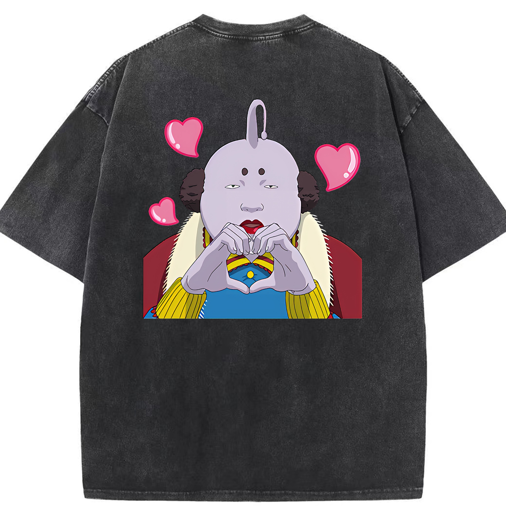 （画像用） ぎんたま 坂田銀時（さかたぎんとき） 神楽 志村新八（しむら しんぱち） GINTAMA Sakata Gintoki Kagura Shimura Shinpachi 綿100% ヴィンテージ風 半袖Tシャツ（背面プリント）