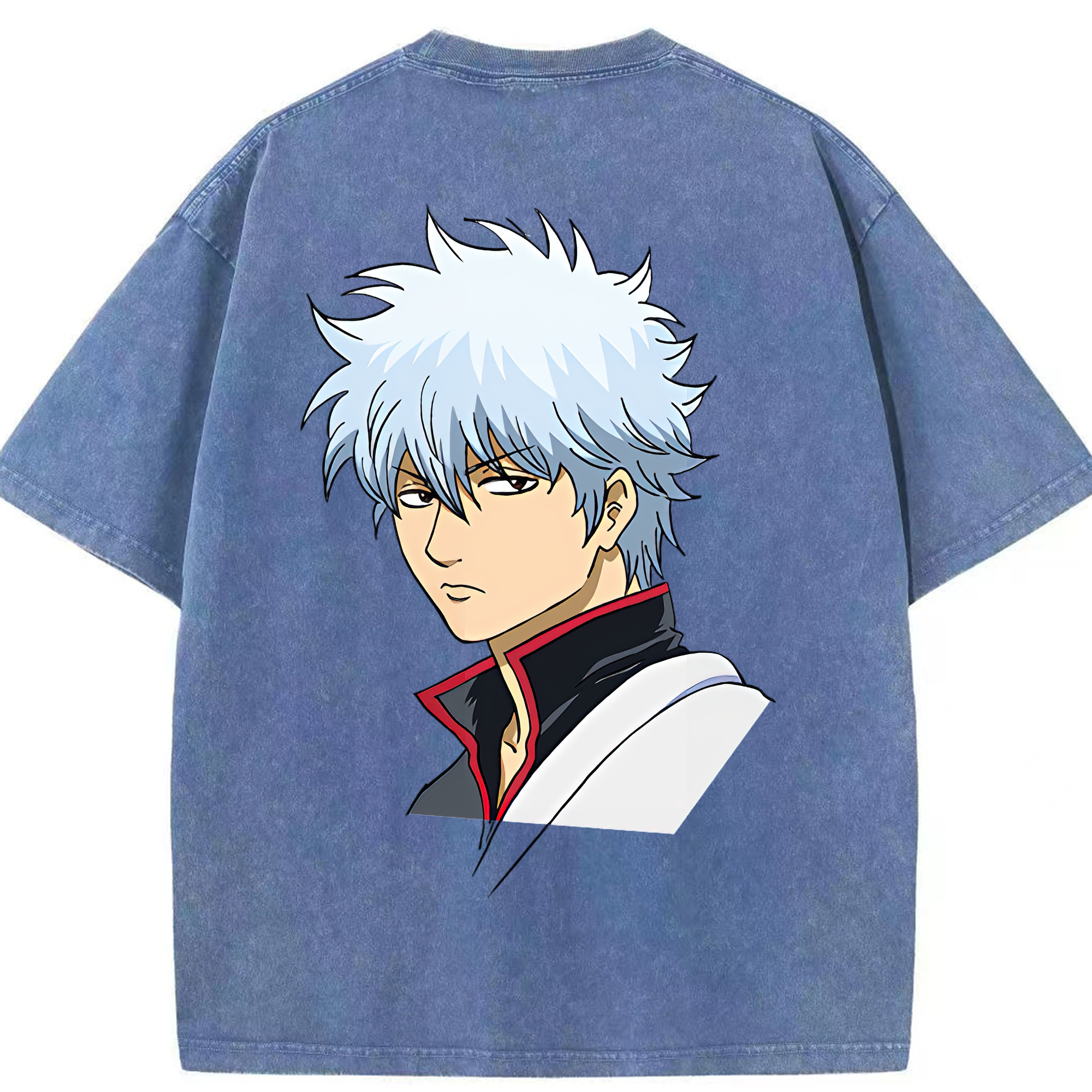 （画像用） ぎんたま 坂田銀時（さかたぎんとき） 神楽 志村新八（しむら しんぱち） GINTAMA Sakata Gintoki Kagura Shimura Shinpachi 綿100% ヴィンテージ風 半袖Tシャツ（背面プリント）