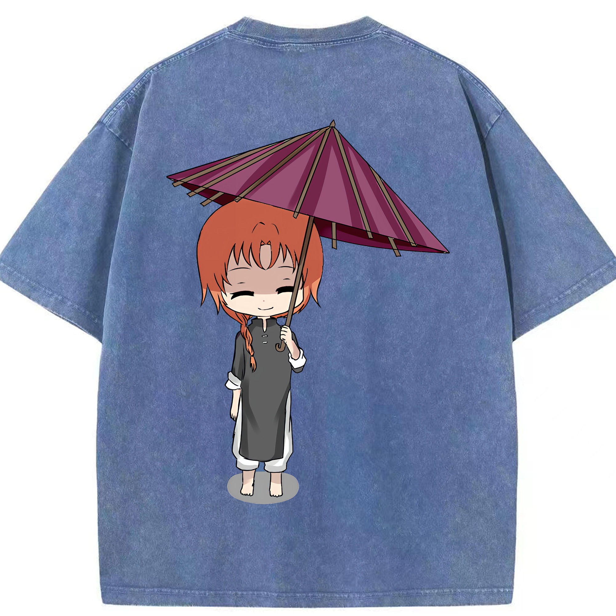 （画像用） ぎんたま 坂田銀時（さかたぎんとき） 神楽 志村新八（しむら しんぱち） GINTAMA Sakata Gintoki Kagura Shimura Shinpachi 綿100% ヴィンテージ風 半袖Tシャツ（背面プリント）
