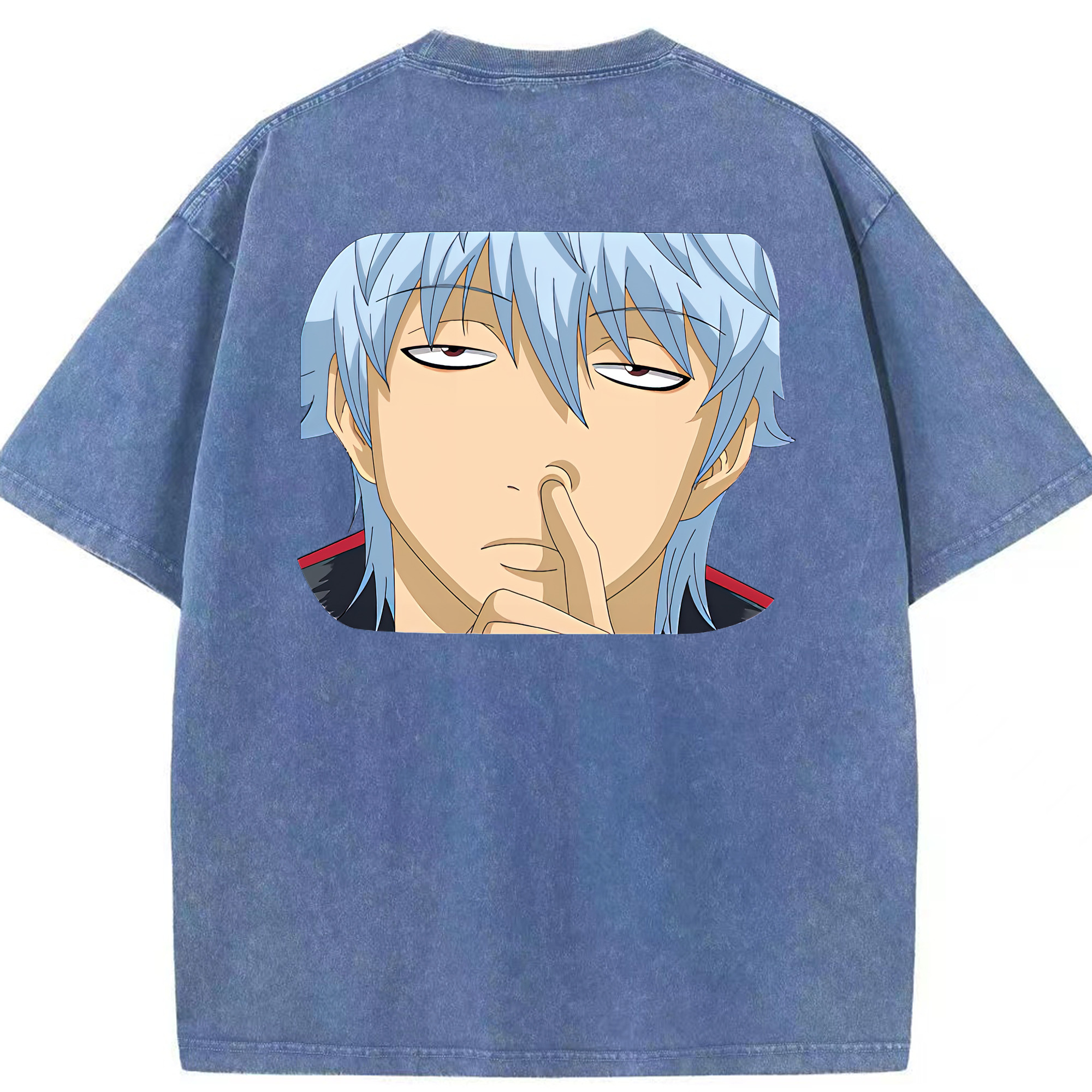 （画像用） ぎんたま 坂田銀時（さかたぎんとき） 神楽 志村新八（しむら しんぱち） GINTAMA Sakata Gintoki Kagura Shimura Shinpachi 綿100% ヴィンテージ風 半袖Tシャツ（背面プリント）