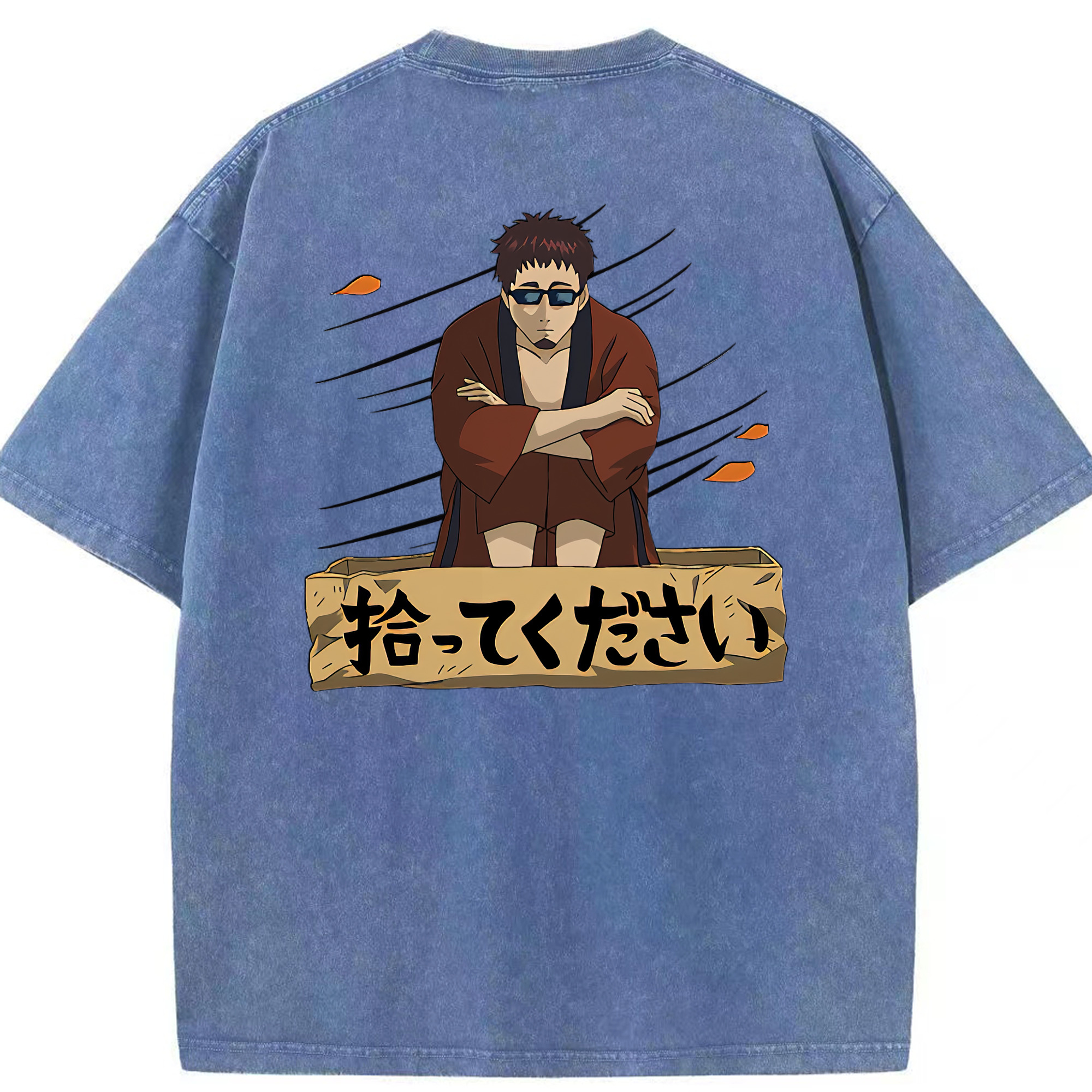 （画像用） ぎんたま 坂田銀時（さかたぎんとき） 神楽 志村新八（しむら しんぱち） GINTAMA Sakata Gintoki Kagura Shimura Shinpachi 綿100% ヴィンテージ風 半袖Tシャツ（背面プリント）