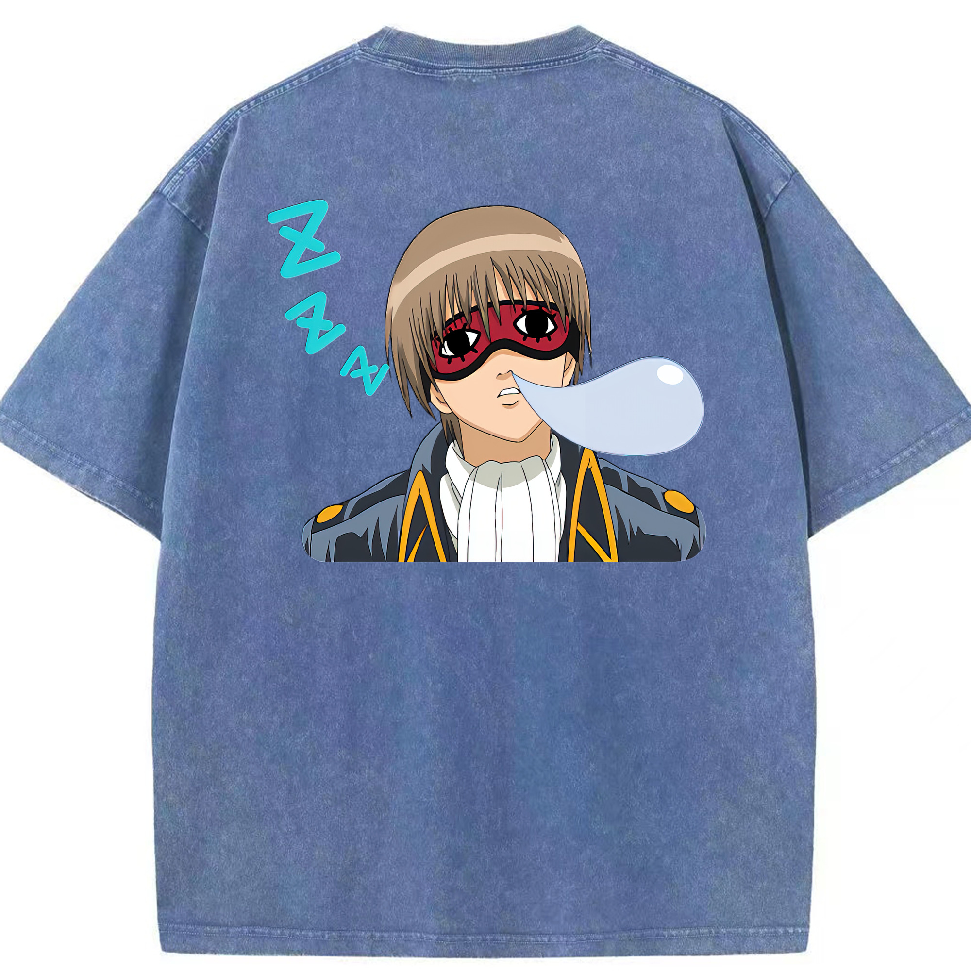 （画像用） ぎんたま 坂田銀時（さかたぎんとき） 神楽 志村新八（しむら しんぱち） GINTAMA Sakata Gintoki Kagura Shimura Shinpachi 綿100% ヴィンテージ風 半袖Tシャツ（背面プリント）