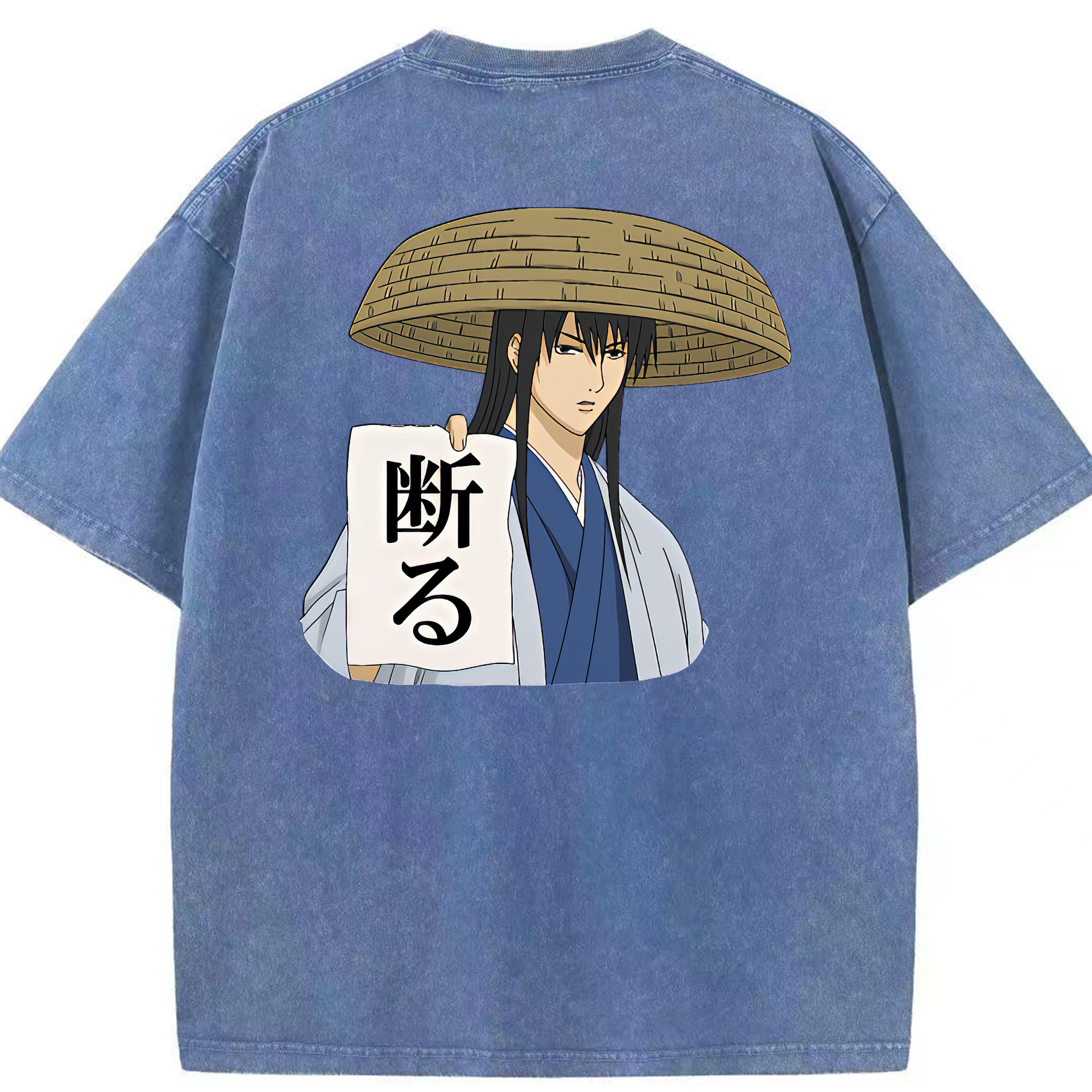 （画像用） ぎんたま 坂田銀時（さかたぎんとき） 神楽 志村新八（しむら しんぱち） GINTAMA Sakata Gintoki Kagura Shimura Shinpachi 綿100% ヴィンテージ風 半袖Tシャツ（背面プリント）