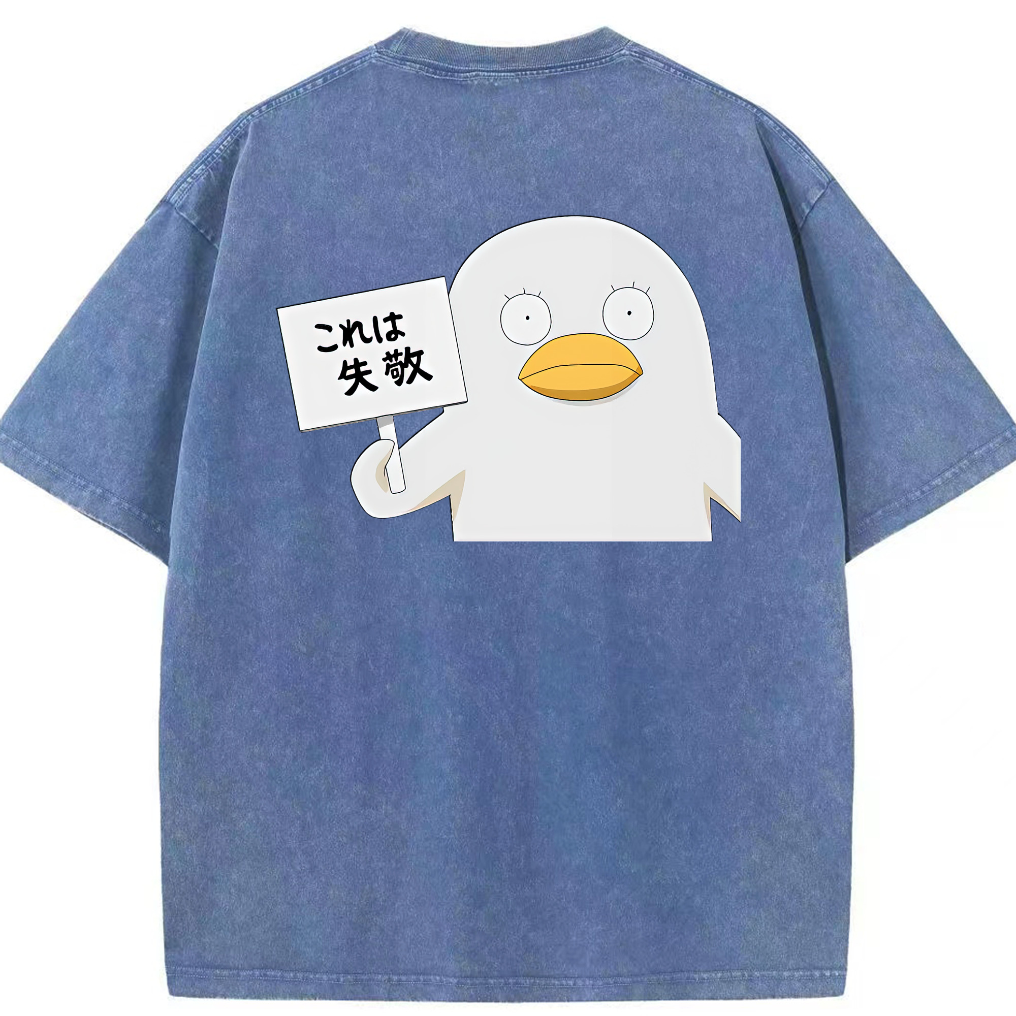 （画像用） ぎんたま 坂田銀時（さかたぎんとき） 神楽 志村新八（しむら しんぱち） GINTAMA Sakata Gintoki Kagura Shimura Shinpachi 綿100% ヴィンテージ風 半袖Tシャツ（背面プリント）