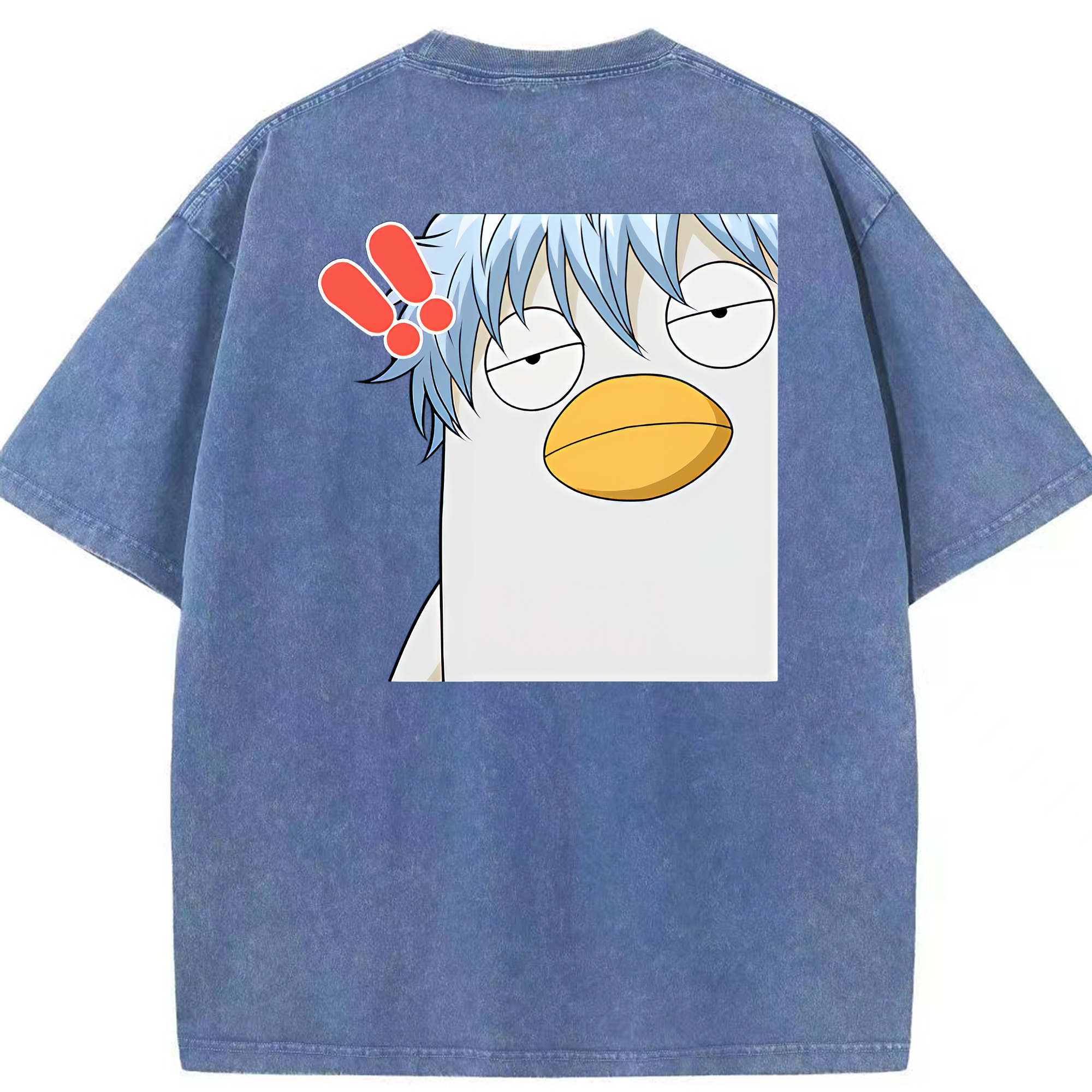 （画像用） ぎんたま 坂田銀時（さかたぎんとき） 神楽 志村新八（しむら しんぱち） GINTAMA Sakata Gintoki Kagura Shimura Shinpachi 綿100% ヴィンテージ風 半袖Tシャツ（背面プリント）