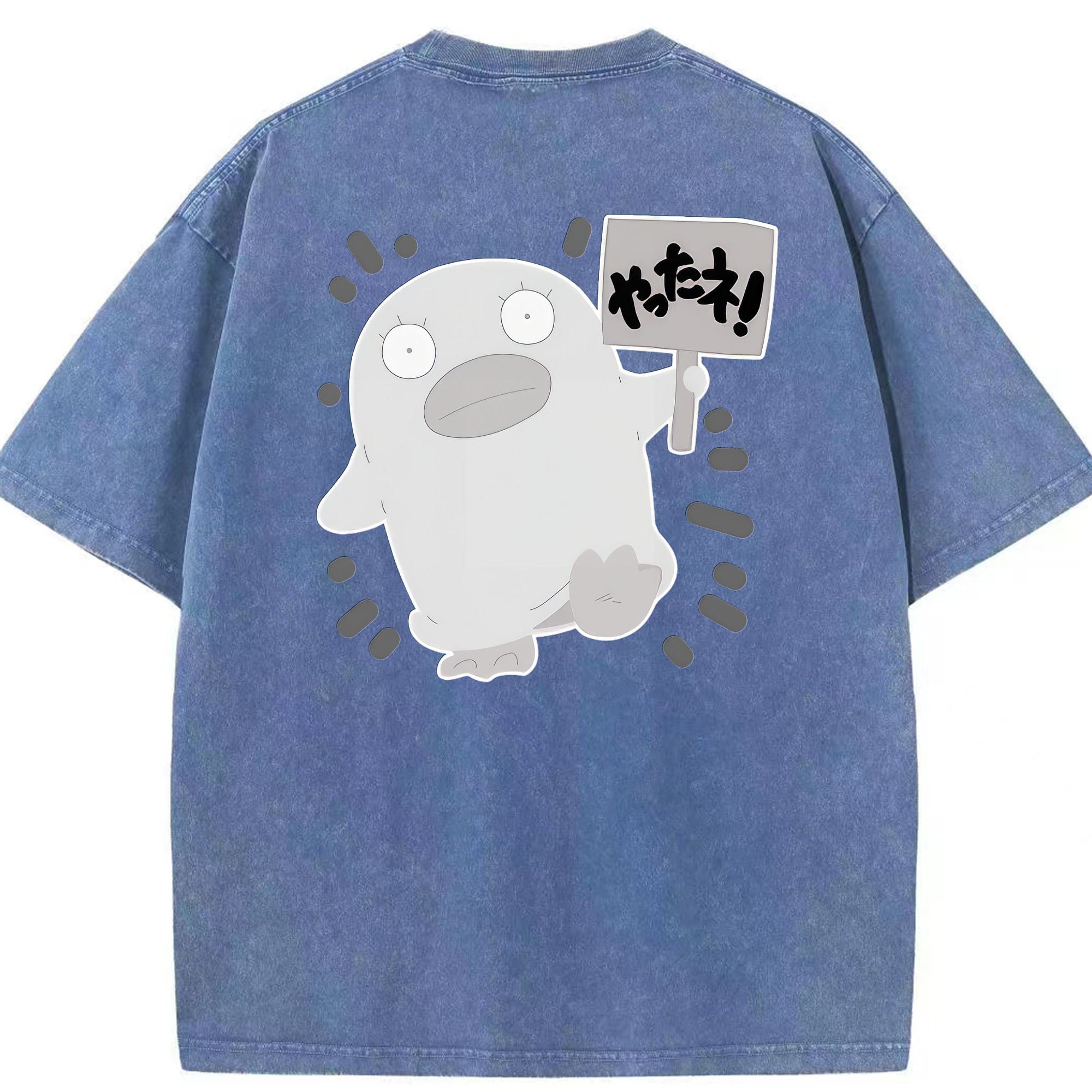 （画像用） ぎんたま 坂田銀時（さかたぎんとき） 神楽 志村新八（しむら しんぱち） GINTAMA Sakata Gintoki Kagura Shimura Shinpachi 綿100% ヴィンテージ風 半袖Tシャツ（背面プリント）