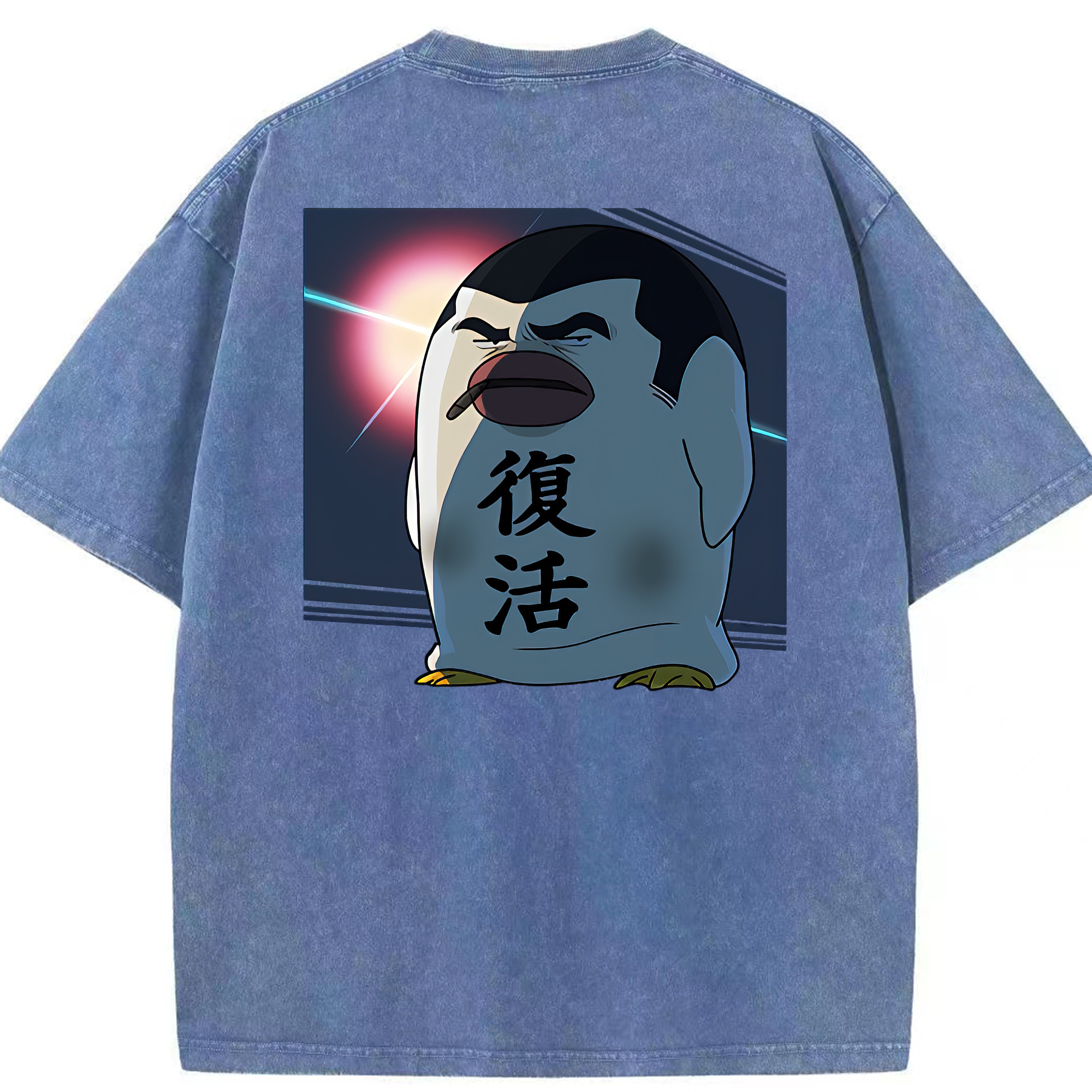 （画像用） ぎんたま 坂田銀時（さかたぎんとき） 神楽 志村新八（しむら しんぱち） GINTAMA Sakata Gintoki Kagura Shimura Shinpachi 綿100% ヴィンテージ風 半袖Tシャツ（背面プリント）