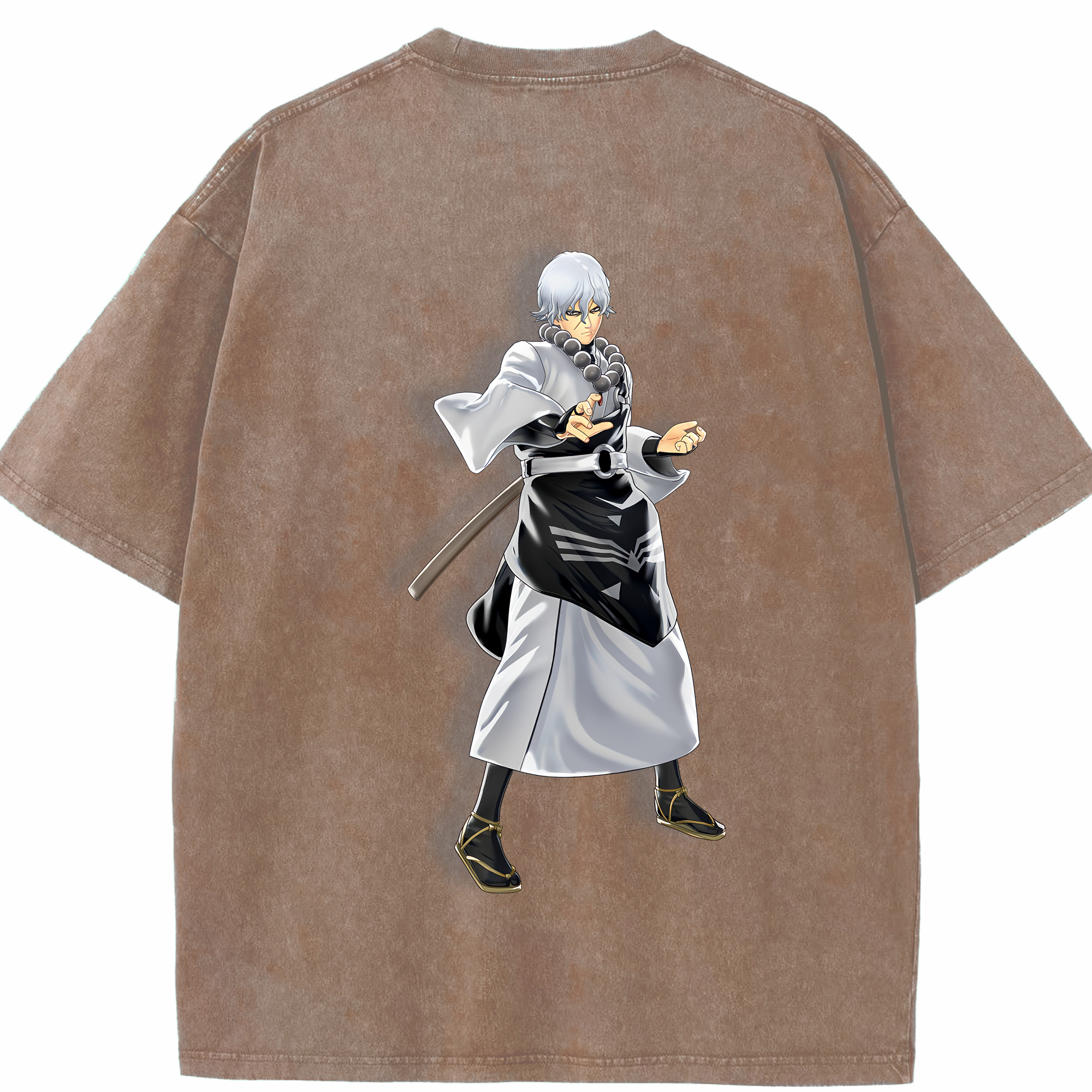 （画像用） ぎんたま 坂田銀時（さかたぎんとき） 神楽 志村新八（しむら しんぱち） GINTAMA Sakata Gintoki Kagura Shimura Shinpachi 綿100% ヴィンテージ風 半袖Tシャツ（背面プリント）