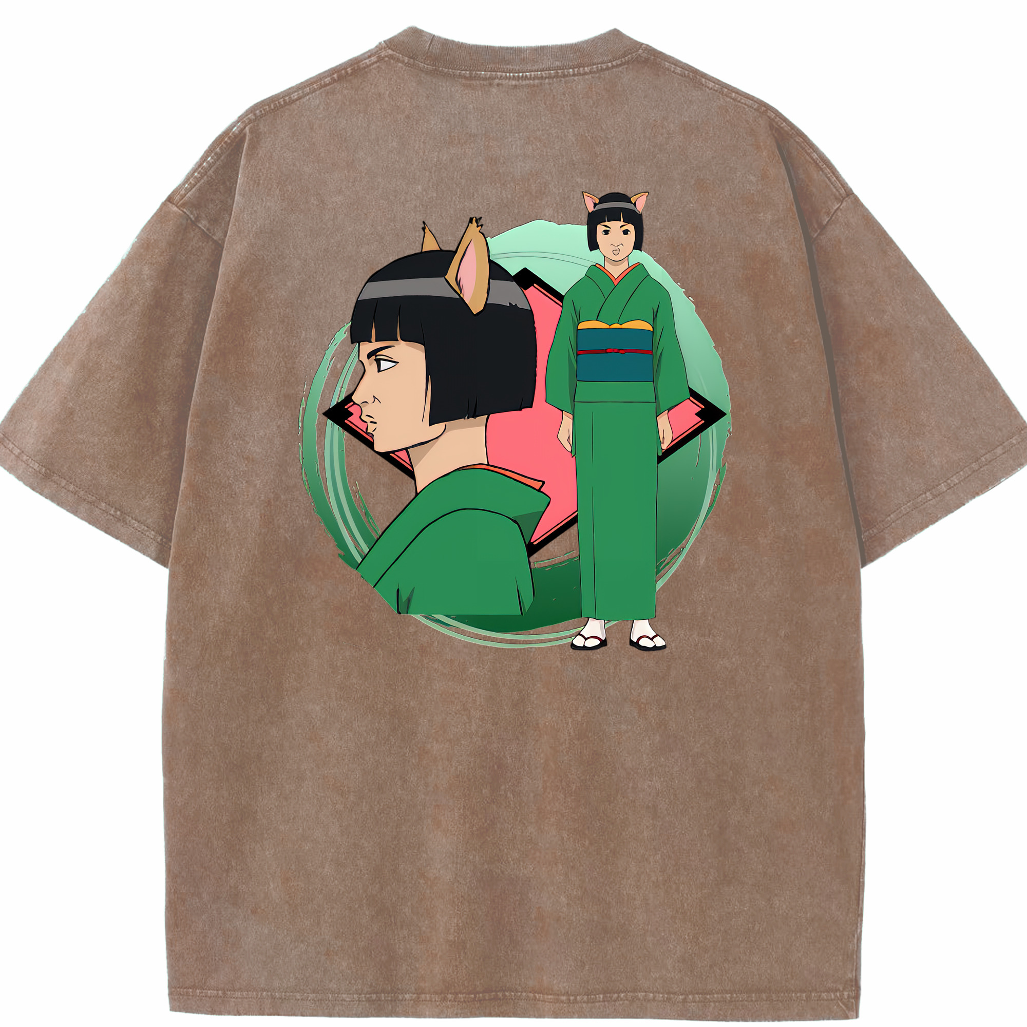 （画像用） ぎんたま 坂田銀時（さかたぎんとき） 神楽 志村新八（しむら しんぱち） GINTAMA Sakata Gintoki Kagura Shimura Shinpachi 綿100% ヴィンテージ風 半袖Tシャツ（背面プリント）