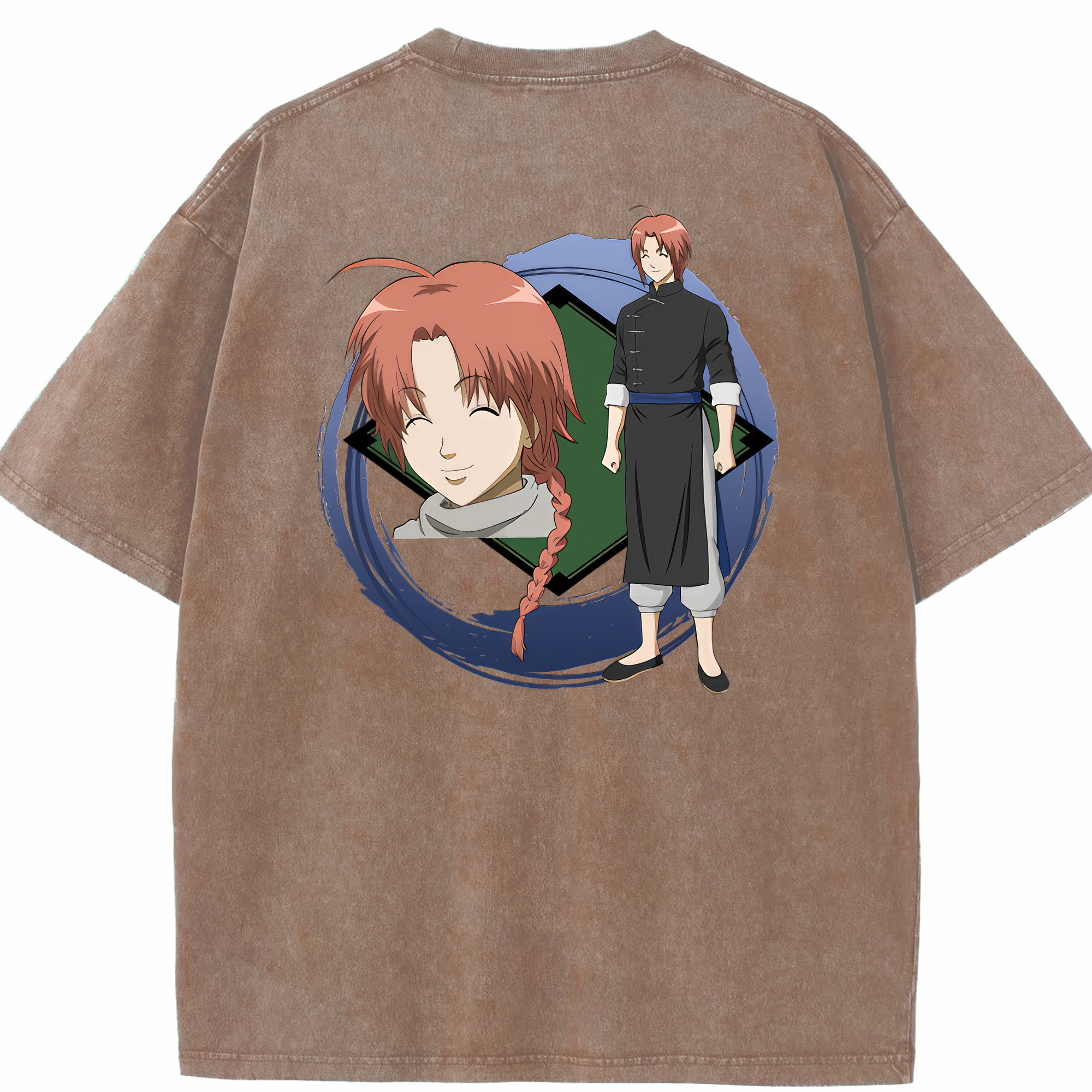 （画像用） ぎんたま 坂田銀時（さかたぎんとき） 神楽 志村新八（しむら しんぱち） GINTAMA Sakata Gintoki Kagura Shimura Shinpachi 綿100% ヴィンテージ風 半袖Tシャツ（背面プリント）