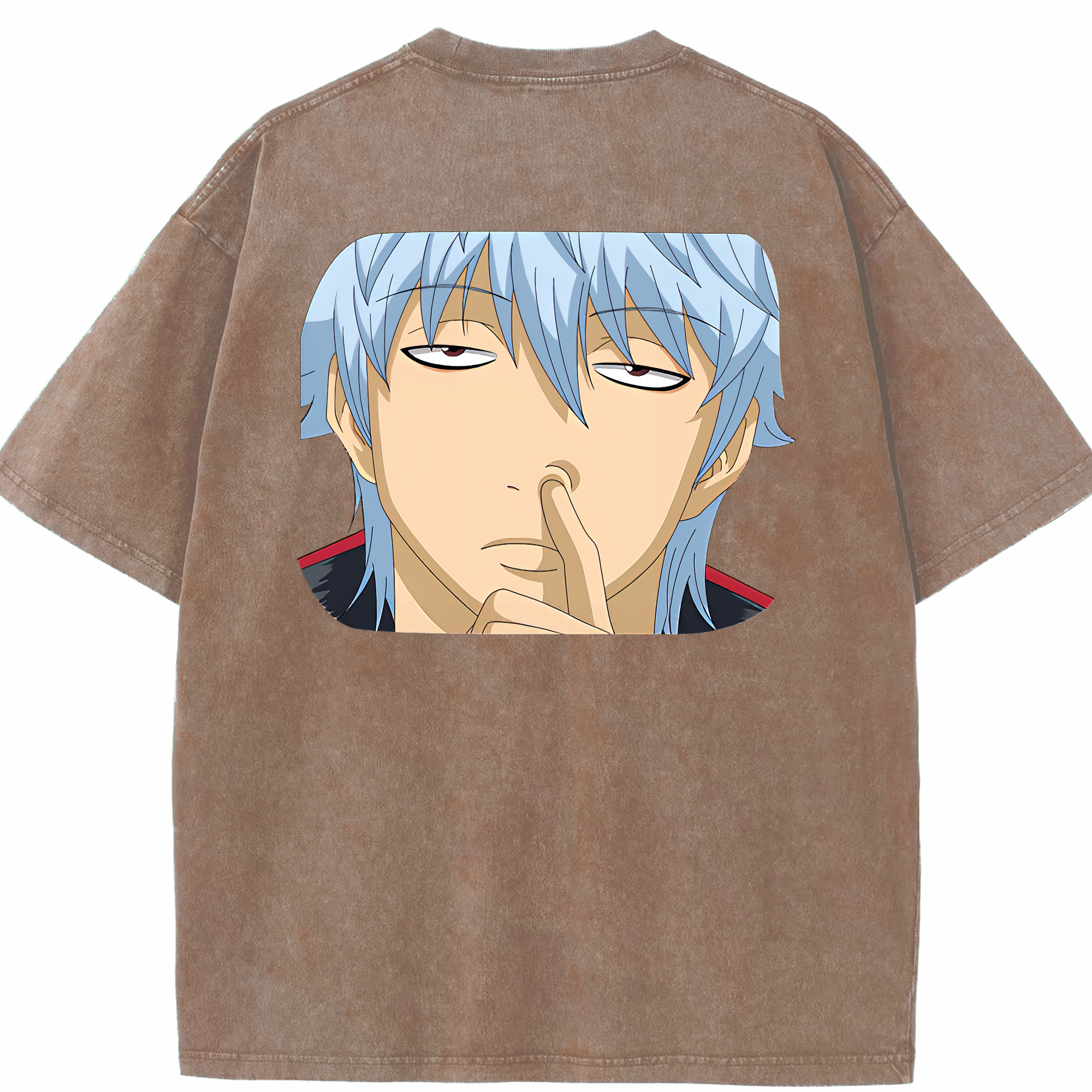 （画像用） ぎんたま 坂田銀時（さかたぎんとき） 神楽 志村新八（しむら しんぱち） GINTAMA Sakata Gintoki Kagura Shimura Shinpachi 綿100% ヴィンテージ風 半袖Tシャツ（背面プリント）