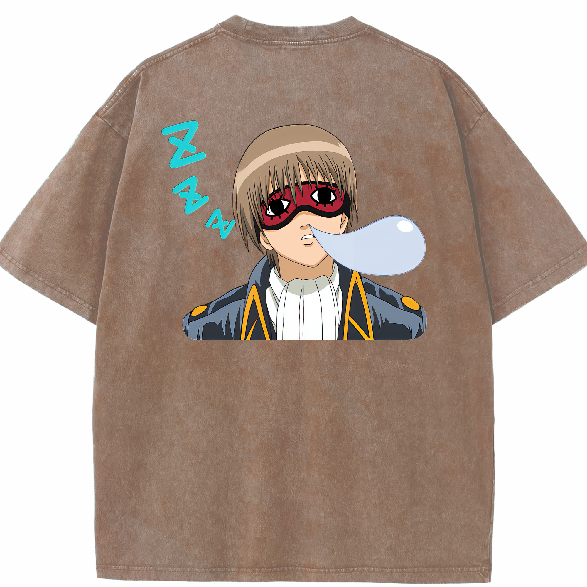 （画像用） ぎんたま 坂田銀時（さかたぎんとき） 神楽 志村新八（しむら しんぱち） GINTAMA Sakata Gintoki Kagura Shimura Shinpachi 綿100% ヴィンテージ風 半袖Tシャツ（背面プリント）