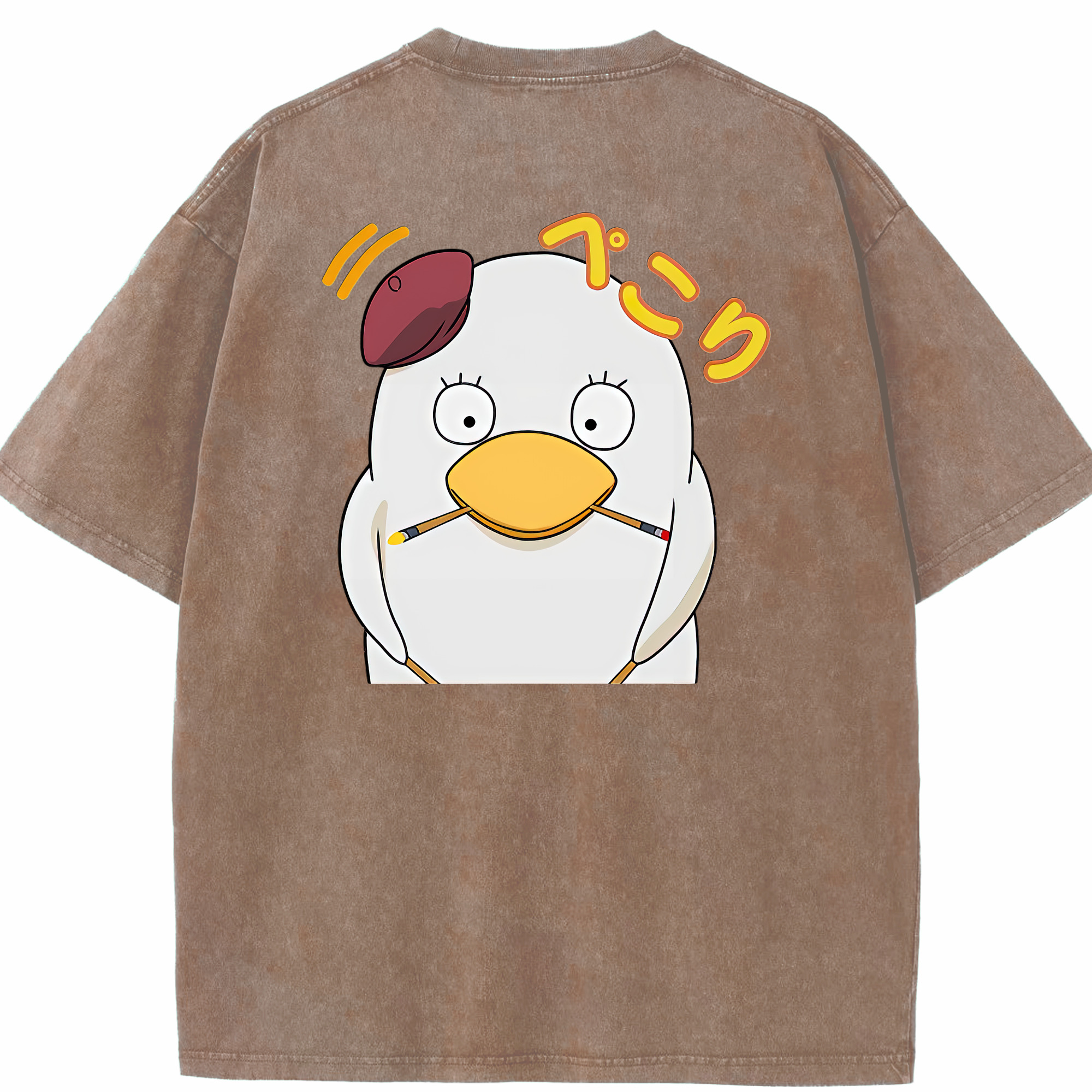 （画像用） ぎんたま 坂田銀時（さかたぎんとき） 神楽 志村新八（しむら しんぱち） GINTAMA Sakata Gintoki Kagura Shimura Shinpachi 綿100% ヴィンテージ風 半袖Tシャツ（背面プリント）