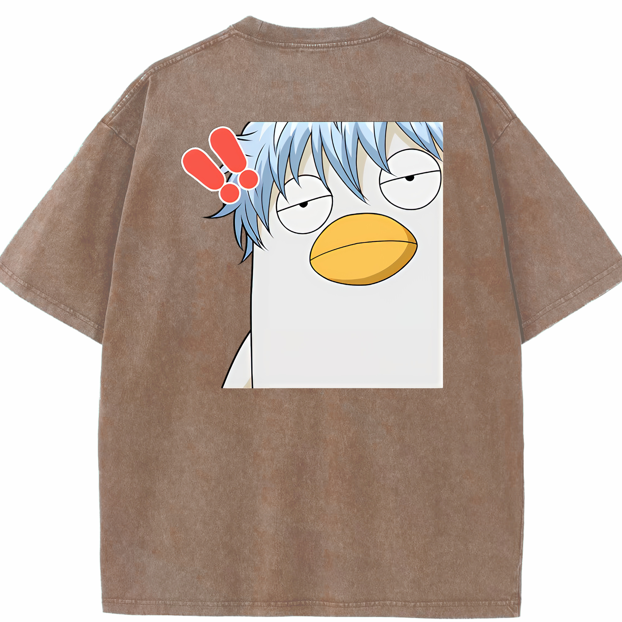 （画像用） ぎんたま 坂田銀時（さかたぎんとき） 神楽 志村新八（しむら しんぱち） GINTAMA Sakata Gintoki Kagura Shimura Shinpachi 綿100% ヴィンテージ風 半袖Tシャツ（背面プリント）