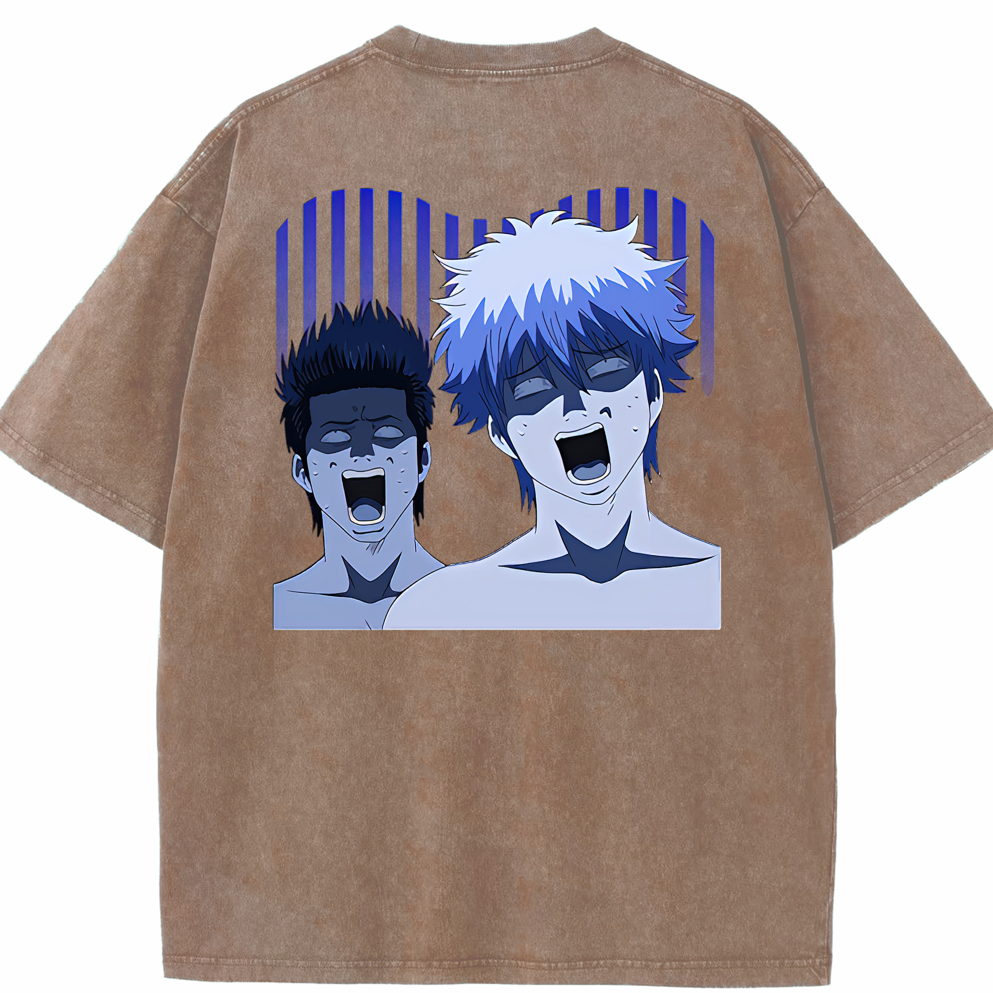 （画像用） ぎんたま 坂田銀時（さかたぎんとき） 神楽 志村新八（しむら しんぱち） GINTAMA Sakata Gintoki Kagura Shimura Shinpachi 綿100% ヴィンテージ風 半袖Tシャツ（背面プリント）