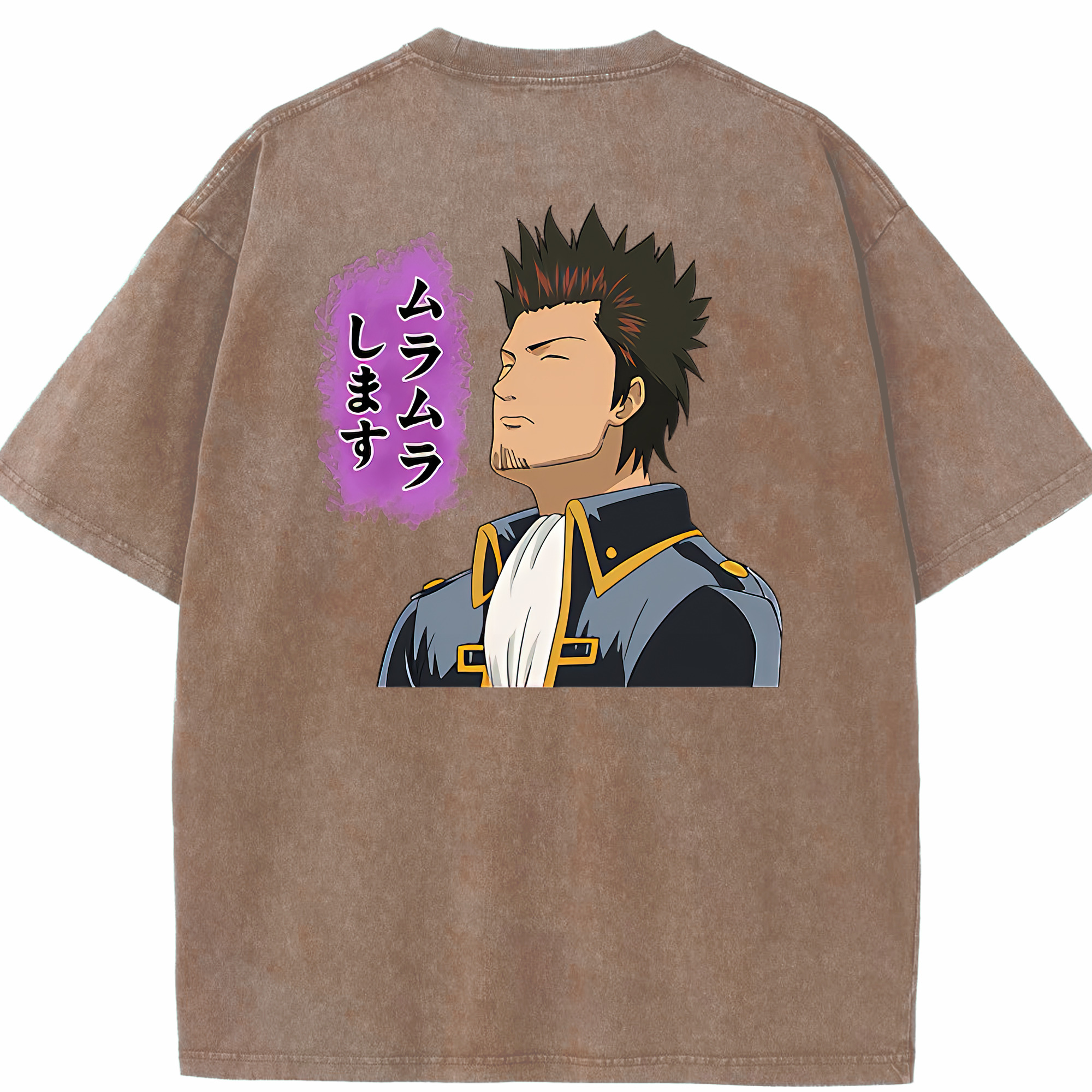 （画像用） ぎんたま 坂田銀時（さかたぎんとき） 神楽 志村新八（しむら しんぱち） GINTAMA Sakata Gintoki Kagura Shimura Shinpachi 綿100% ヴィンテージ風 半袖Tシャツ（背面プリント）
