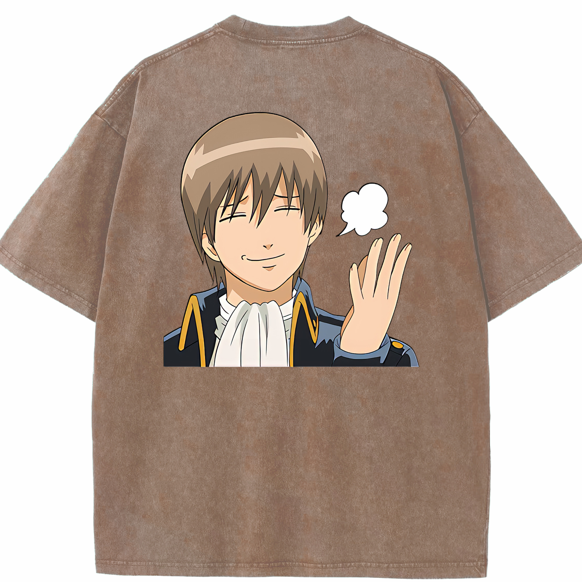 （画像用） ぎんたま 坂田銀時（さかたぎんとき） 神楽 志村新八（しむら しんぱち） GINTAMA Sakata Gintoki Kagura Shimura Shinpachi 綿100% ヴィンテージ風 半袖Tシャツ（背面プリント）