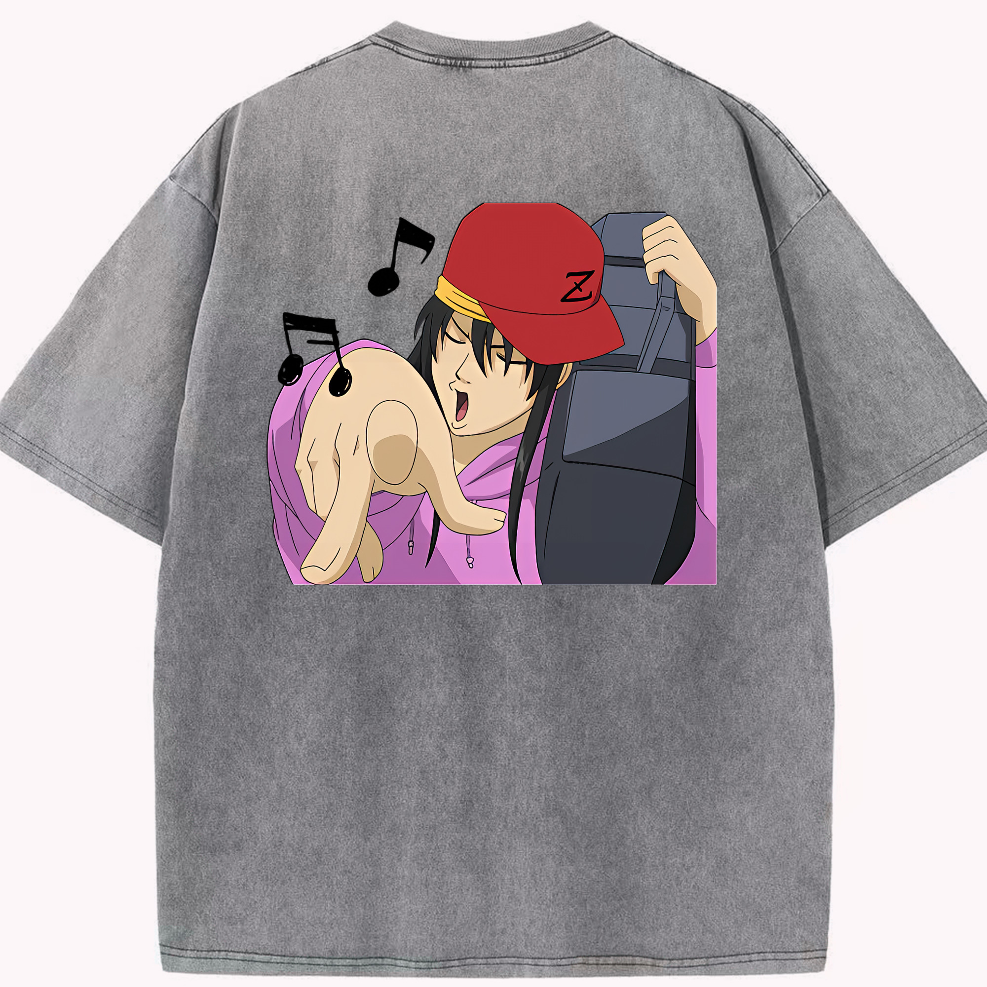 （画像用） ぎんたま 坂田銀時（さかたぎんとき） 神楽 志村新八（しむら しんぱち） GINTAMA Sakata Gintoki Kagura Shimura Shinpachi 綿100% ヴィンテージ風 半袖Tシャツ（背面プリント）