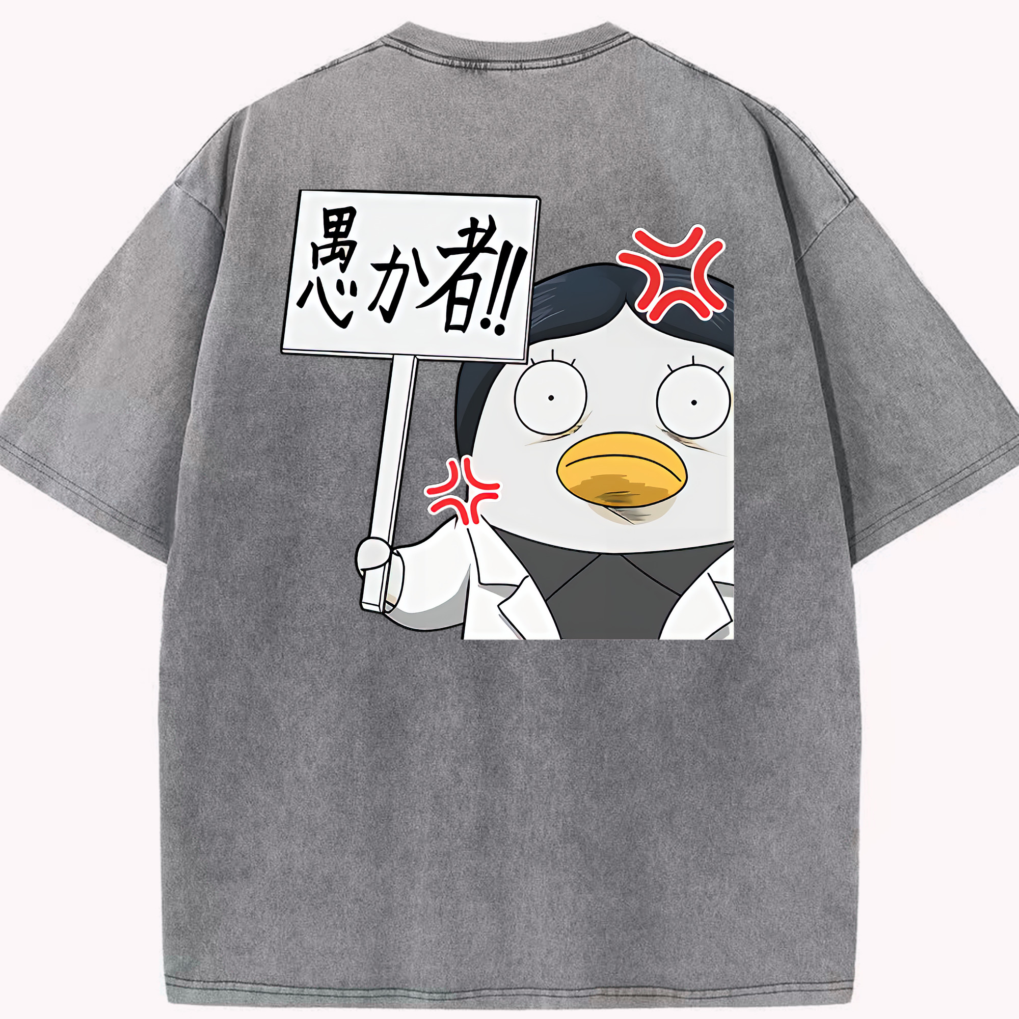 （画像用） ぎんたま 坂田銀時（さかたぎんとき） 神楽 志村新八（しむら しんぱち） GINTAMA Sakata Gintoki Kagura Shimura Shinpachi 綿100% ヴィンテージ風 半袖Tシャツ（背面プリント）