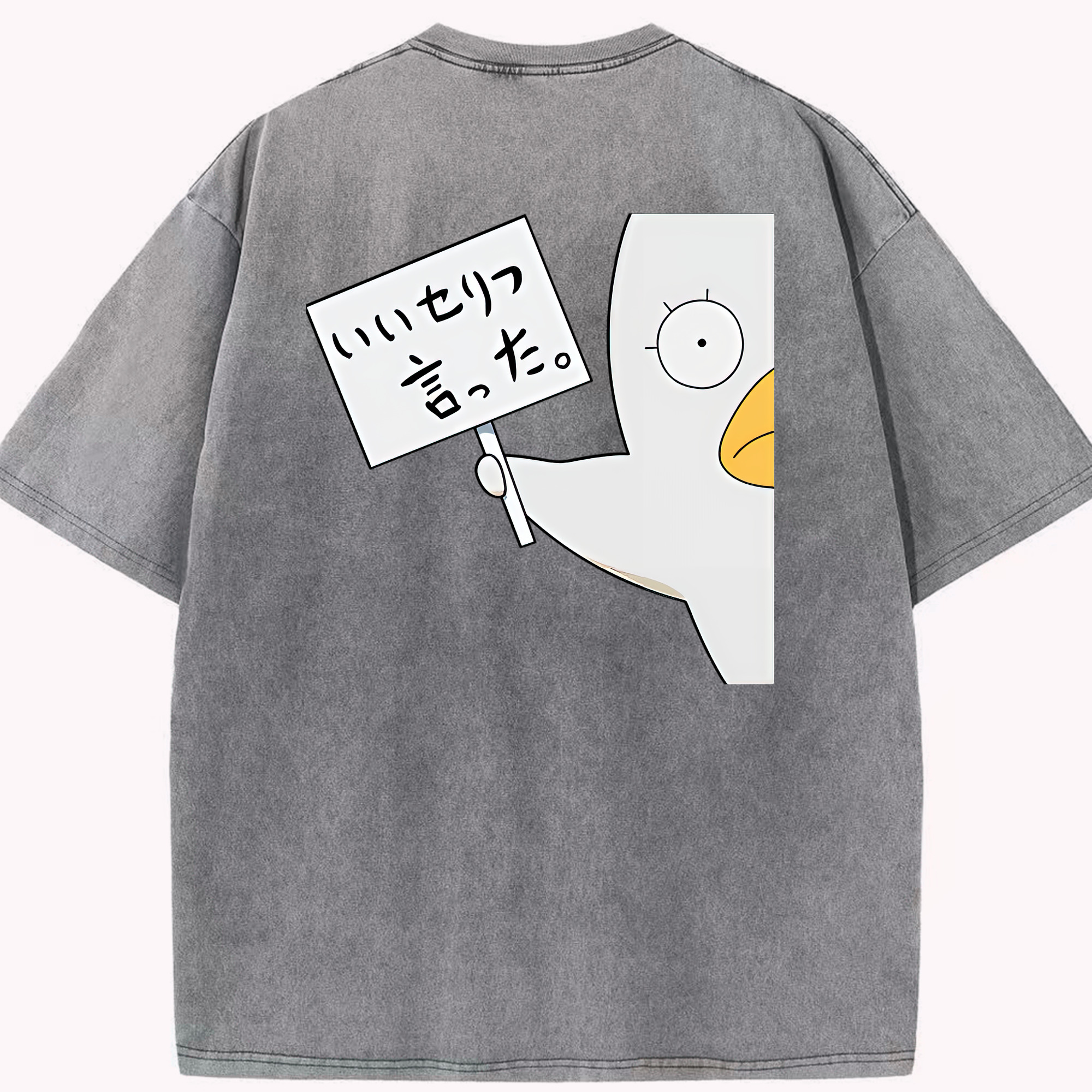 （画像用） ぎんたま 坂田銀時（さかたぎんとき） 神楽 志村新八（しむら しんぱち） GINTAMA Sakata Gintoki Kagura Shimura Shinpachi 綿100% ヴィンテージ風 半袖Tシャツ（背面プリント）