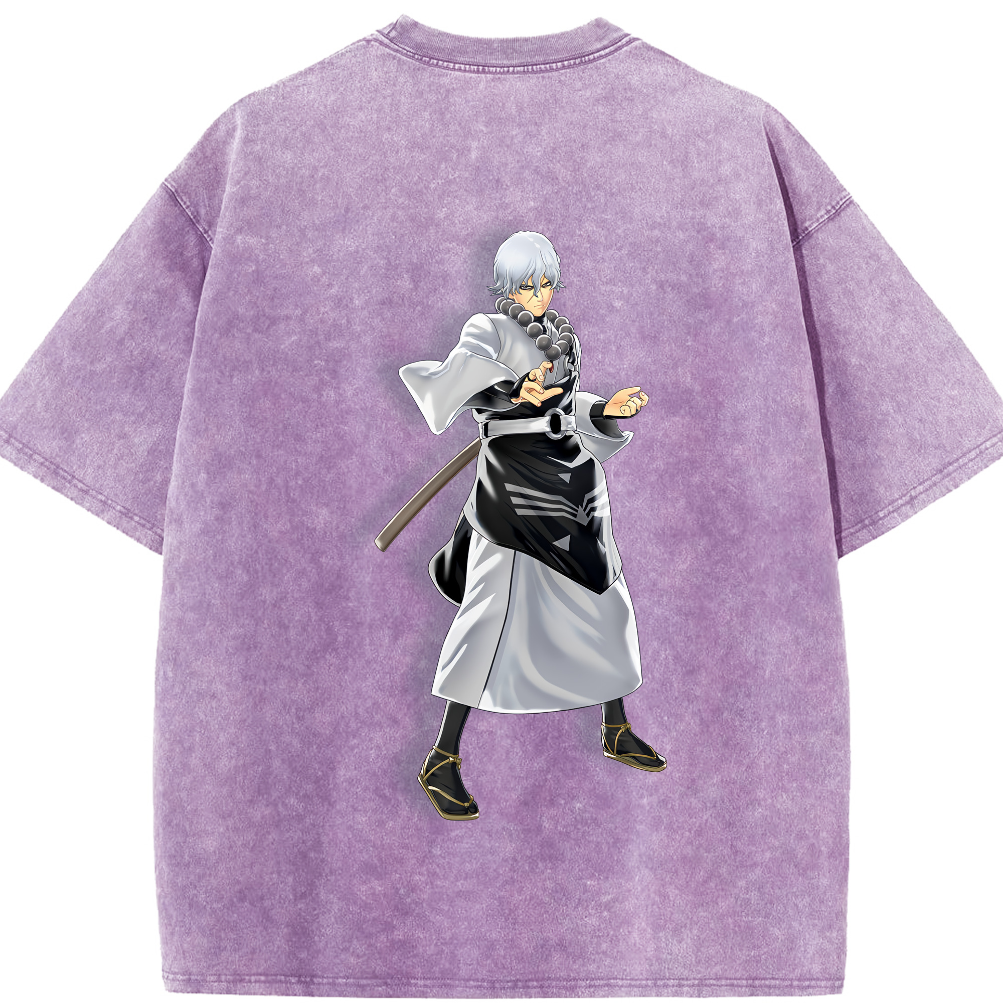 （画像用） ぎんたま 坂田銀時（さかたぎんとき） 神楽 志村新八（しむら しんぱち） GINTAMA Sakata Gintoki Kagura Shimura Shinpachi 綿100% ヴィンテージ風 半袖Tシャツ（背面プリント）