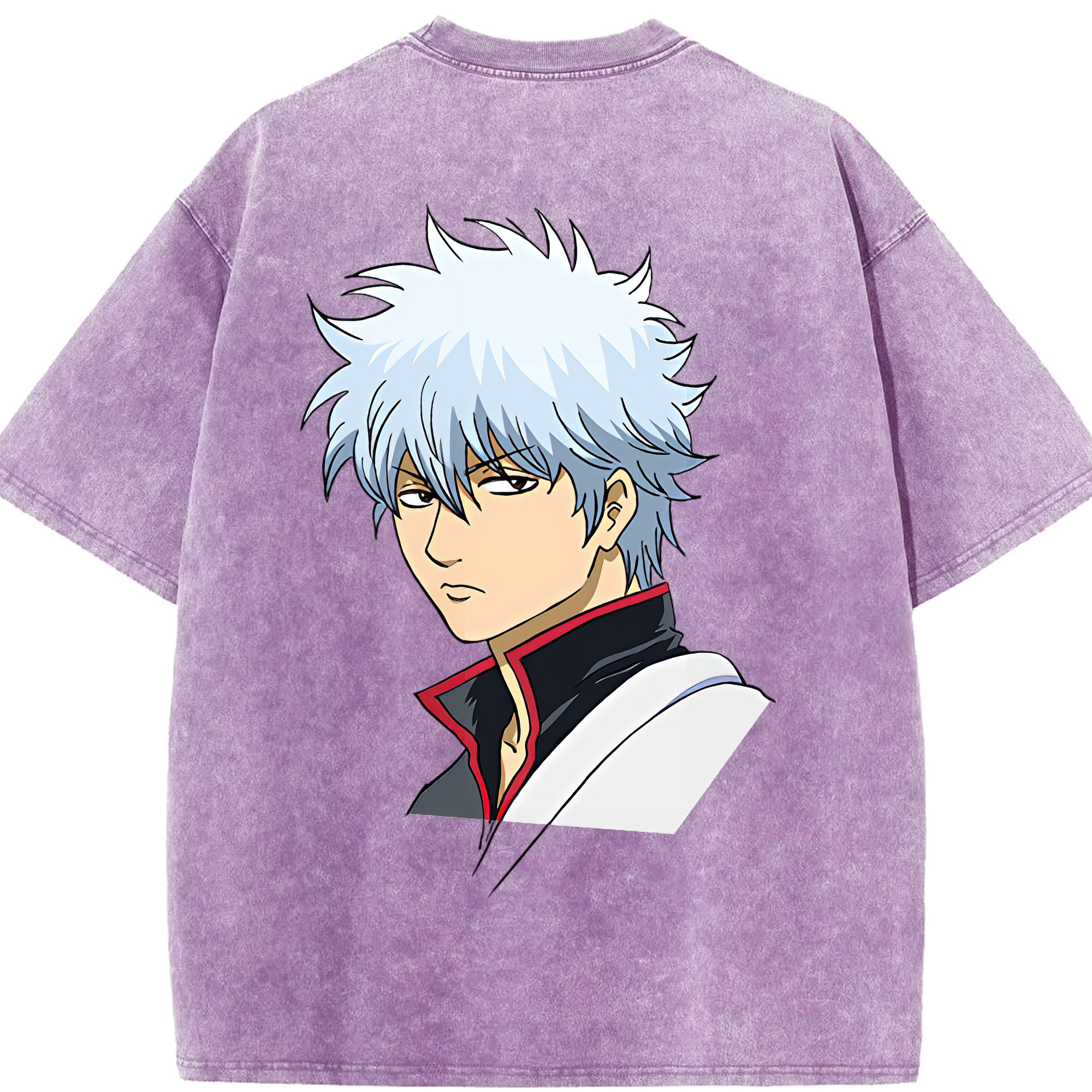 （画像用） ぎんたま 坂田銀時（さかたぎんとき） 神楽 志村新八（しむら しんぱち） GINTAMA Sakata Gintoki Kagura Shimura Shinpachi 綿100% ヴィンテージ風 半袖Tシャツ（背面プリント）