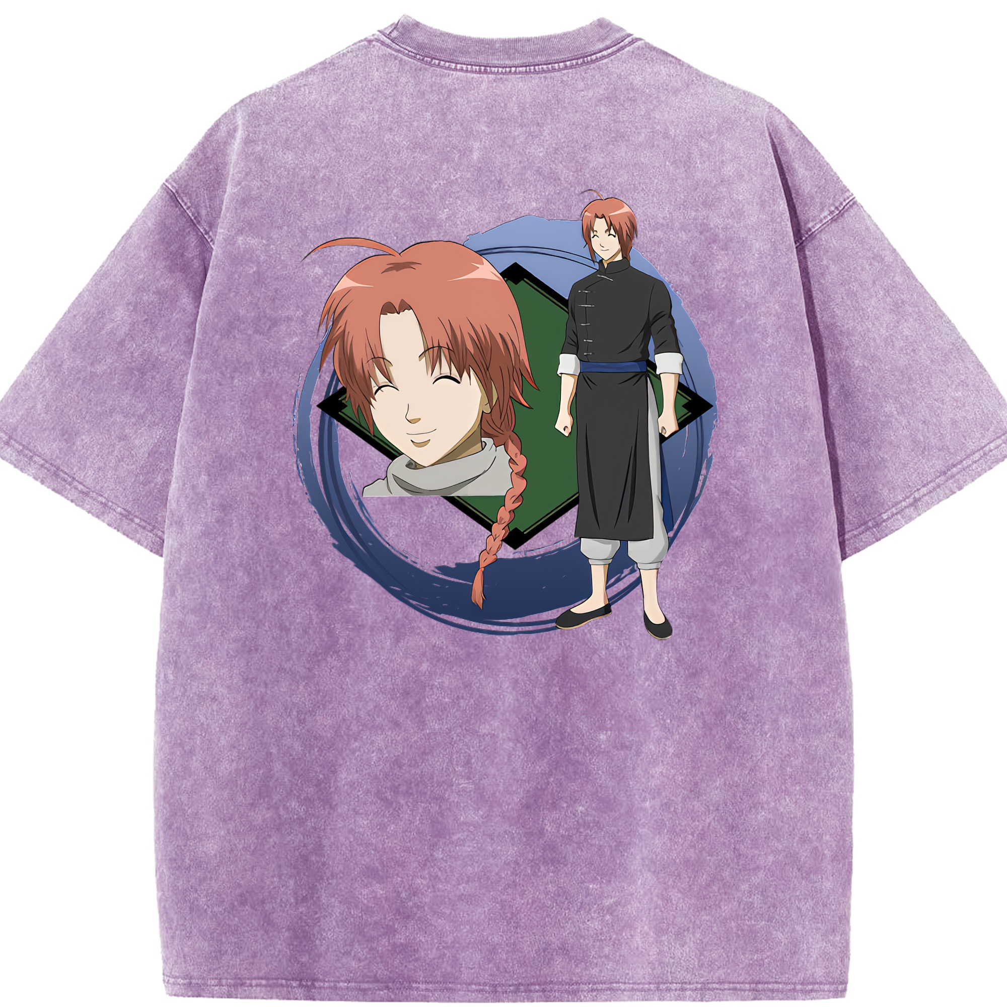 （画像用） ぎんたま 坂田銀時（さかたぎんとき） 神楽 志村新八（しむら しんぱち） GINTAMA Sakata Gintoki Kagura Shimura Shinpachi 綿100% ヴィンテージ風 半袖Tシャツ（背面プリント）