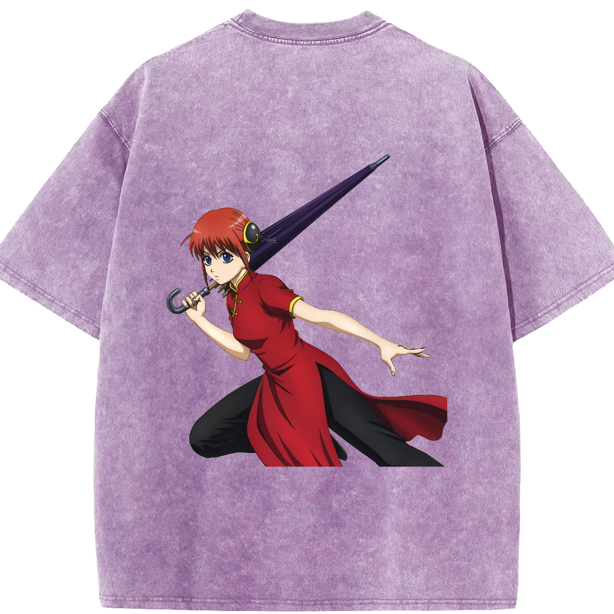（画像用） ぎんたま 坂田銀時（さかたぎんとき） 神楽 志村新八（しむら しんぱち） GINTAMA Sakata Gintoki Kagura Shimura Shinpachi 綿100% ヴィンテージ風 半袖Tシャツ（背面プリント）