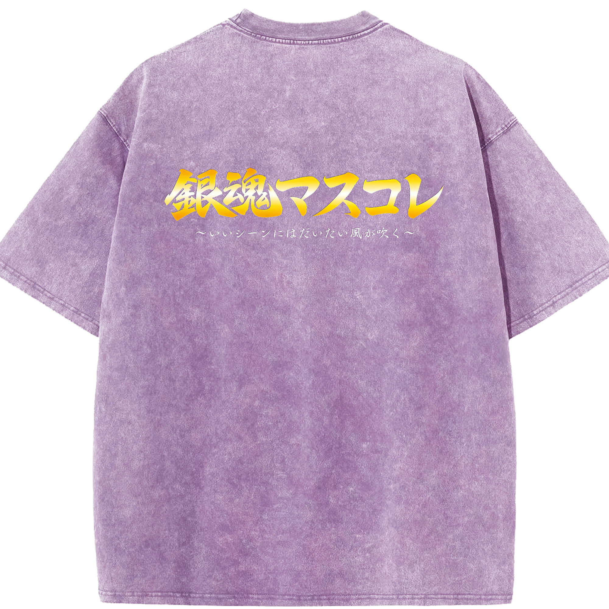 （画像用） ぎんたま 坂田銀時（さかたぎんとき） 神楽 志村新八（しむら しんぱち） GINTAMA Sakata Gintoki Kagura Shimura Shinpachi 綿100% ヴィンテージ風 半袖Tシャツ（背面プリント）