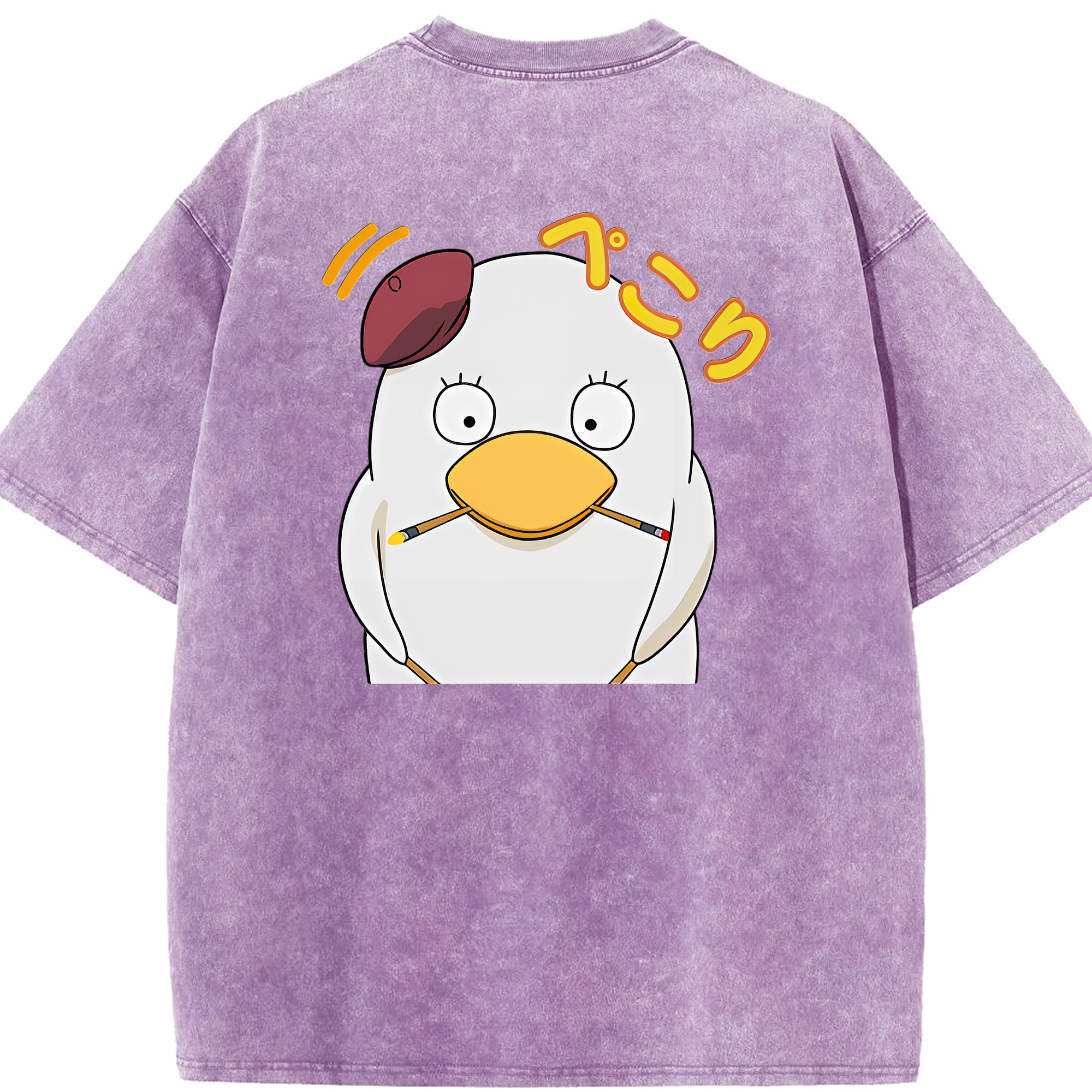 （画像用） ぎんたま 坂田銀時（さかたぎんとき） 神楽 志村新八（しむら しんぱち） GINTAMA Sakata Gintoki Kagura Shimura Shinpachi 綿100% ヴィンテージ風 半袖Tシャツ（背面プリント）