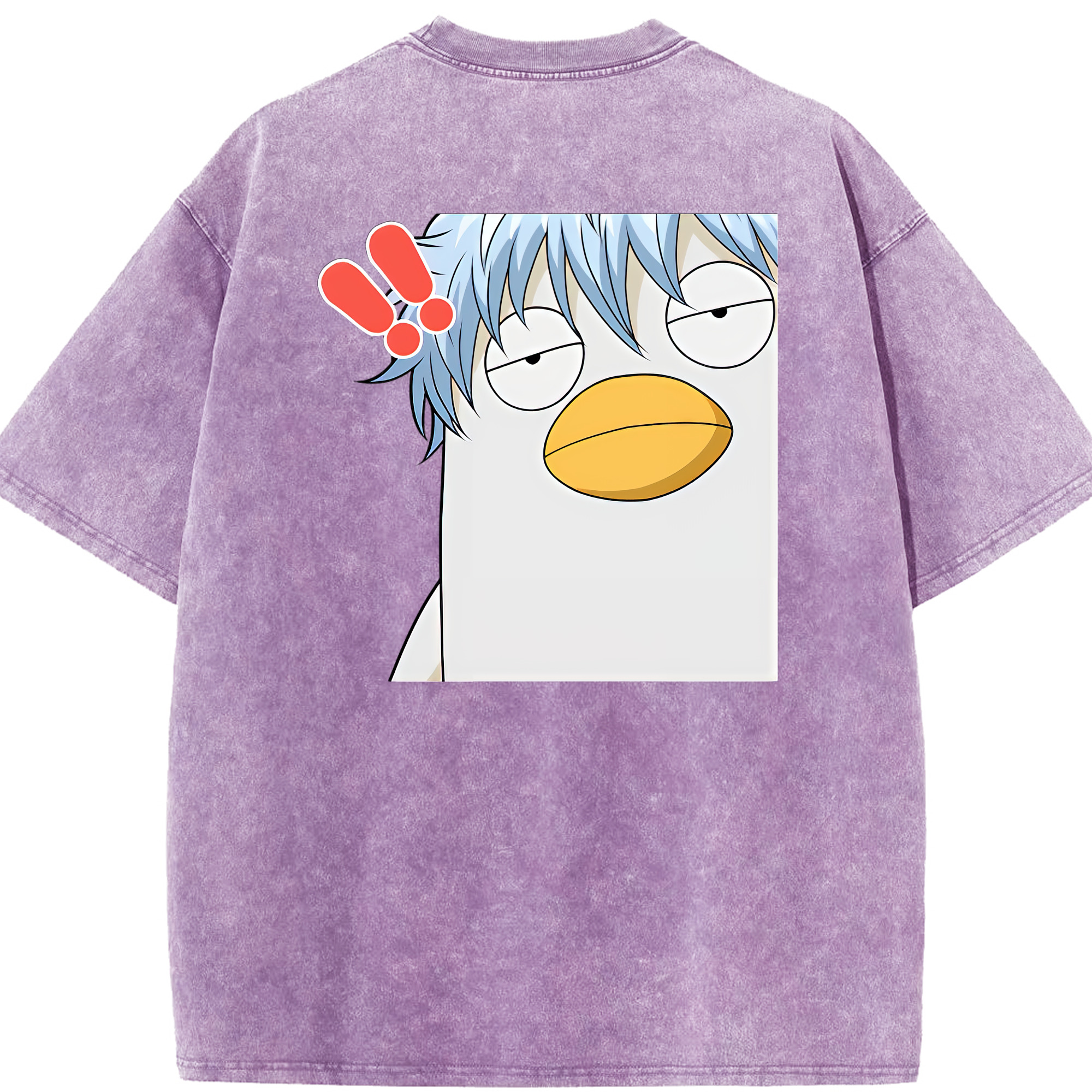 （画像用） ぎんたま 坂田銀時（さかたぎんとき） 神楽 志村新八（しむら しんぱち） GINTAMA Sakata Gintoki Kagura Shimura Shinpachi 綿100% ヴィンテージ風 半袖Tシャツ（背面プリント）