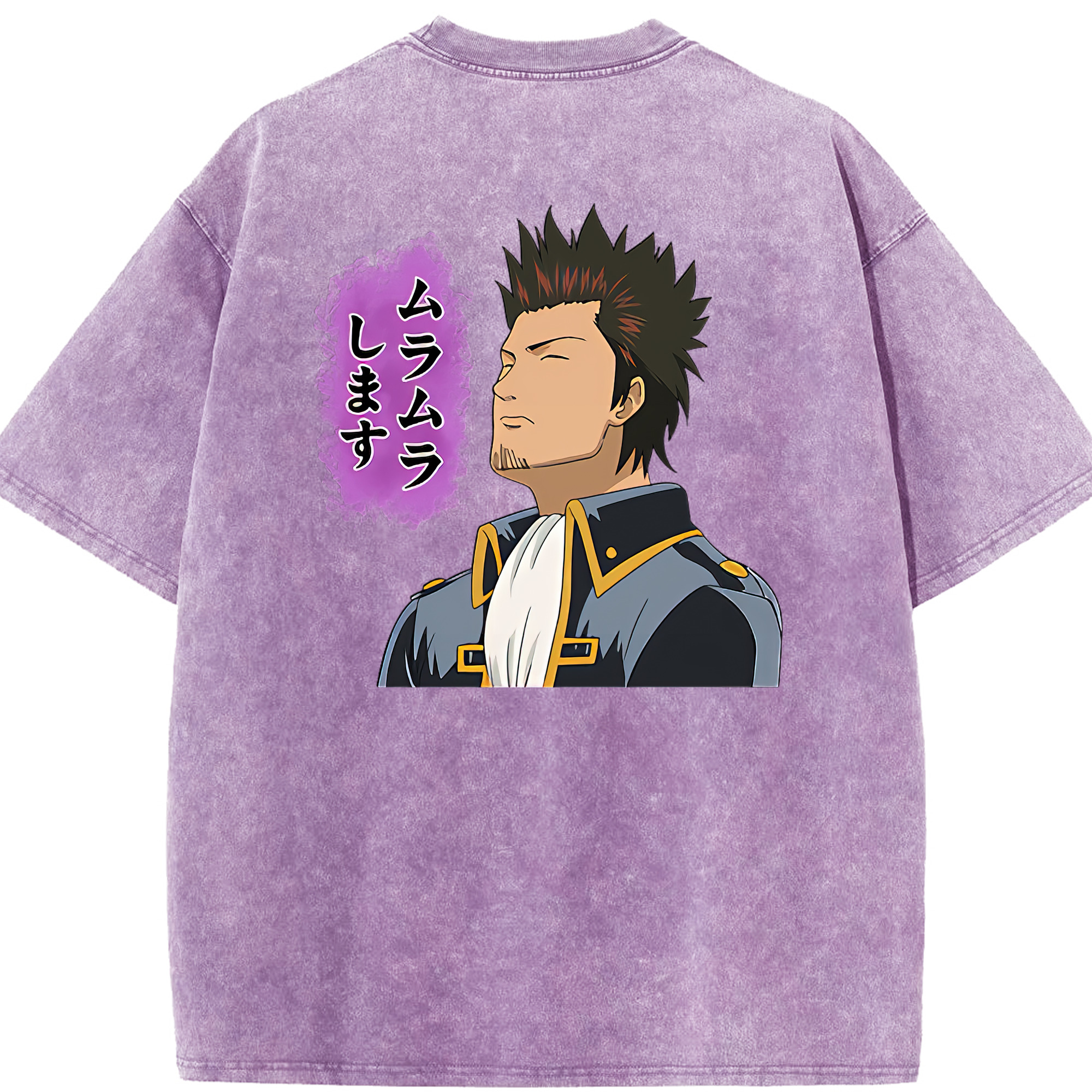 （画像用） ぎんたま 坂田銀時（さかたぎんとき） 神楽 志村新八（しむら しんぱち） GINTAMA Sakata Gintoki Kagura Shimura Shinpachi 綿100% ヴィンテージ風 半袖Tシャツ（背面プリント）