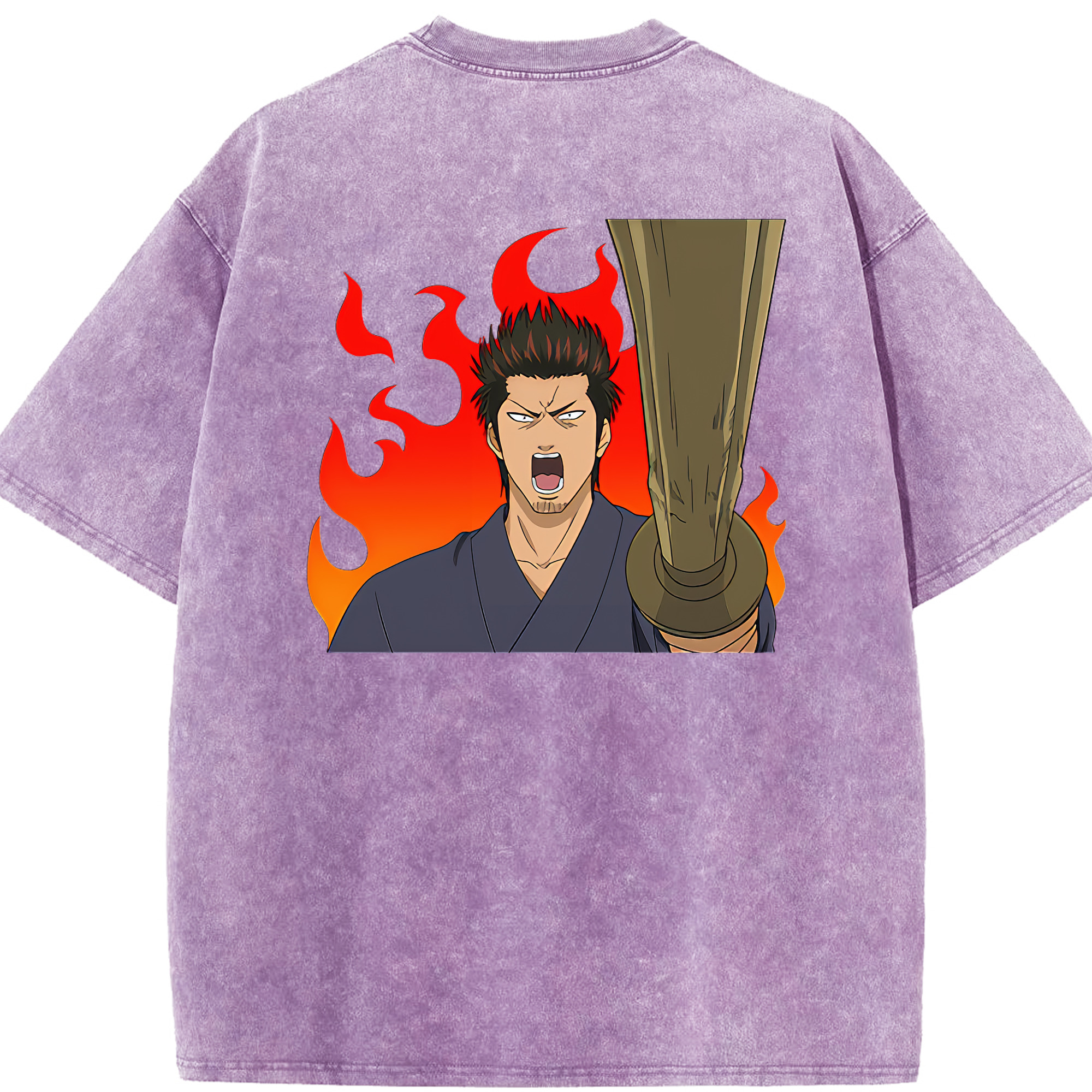 （画像用） ぎんたま 坂田銀時（さかたぎんとき） 神楽 志村新八（しむら しんぱち） GINTAMA Sakata Gintoki Kagura Shimura Shinpachi 綿100% ヴィンテージ風 半袖Tシャツ（背面プリント）