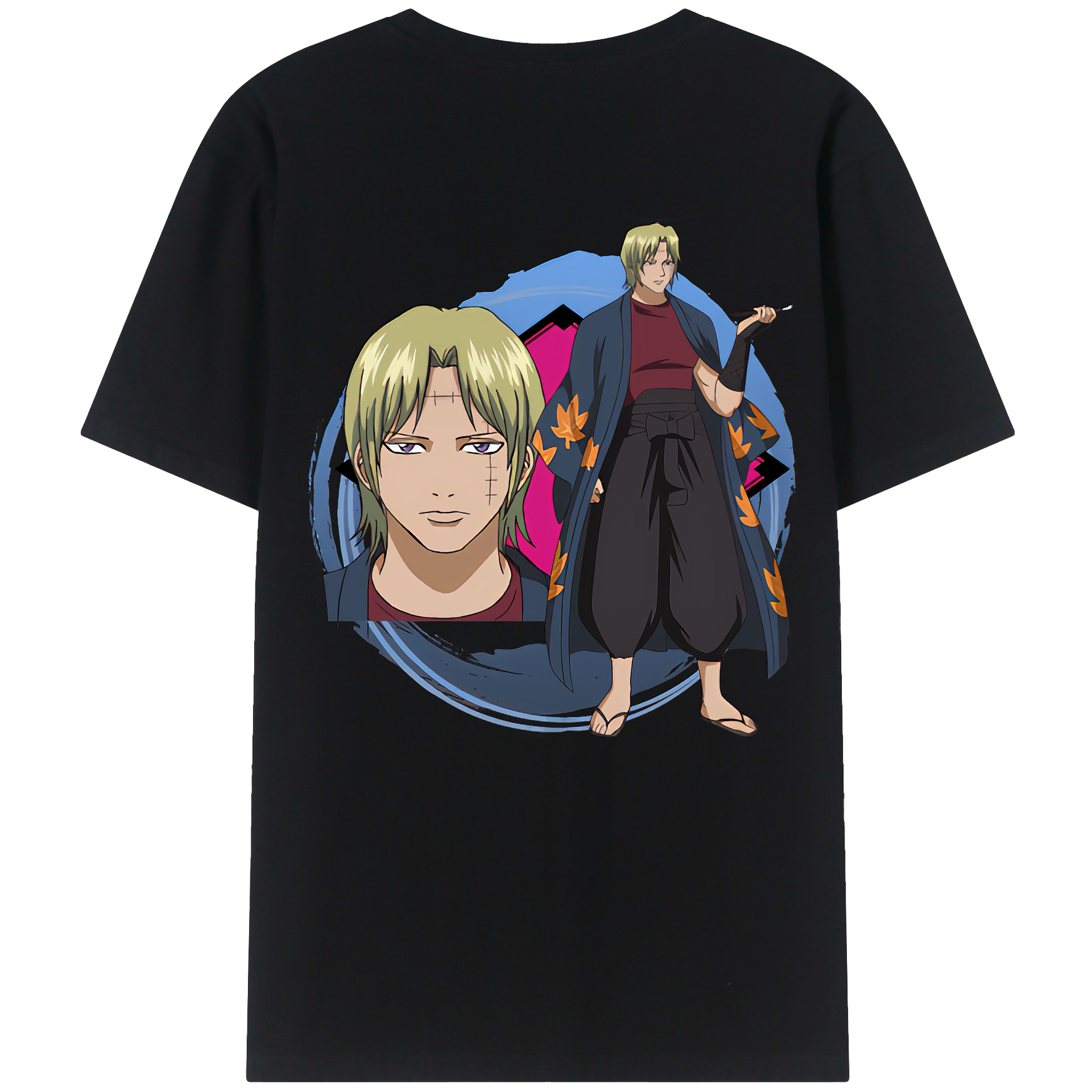 （画像用） ぎんたま 坂田銀時（さかたぎんとき） 神楽 志村新八（しむら しんぱち） GINTAMA Sakata Gintoki Kagura Shimura Shinpachi 綿100％ メンズ半袖Tシャツ（バックプリント） 通気性