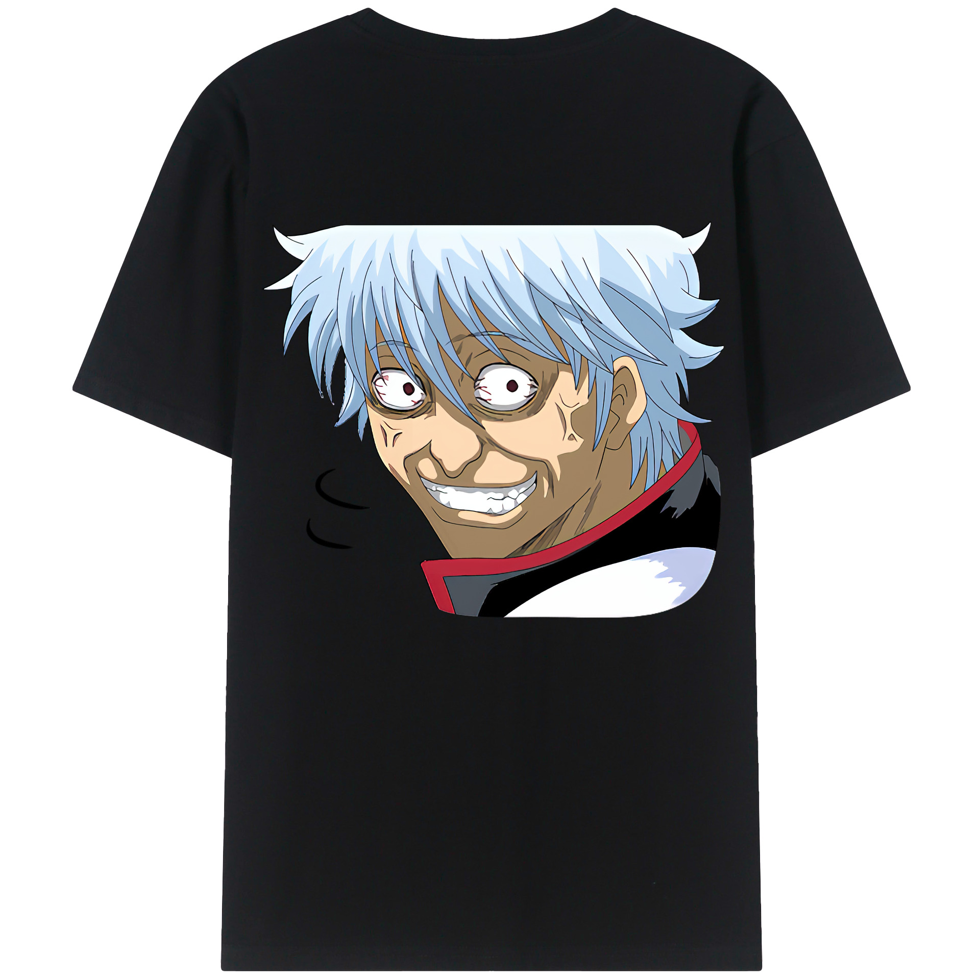 （画像用） ぎんたま 坂田銀時（さかたぎんとき） 神楽 志村新八（しむら しんぱち） GINTAMA Sakata Gintoki Kagura Shimura Shinpachi 綿100％ メンズ半袖Tシャツ（バックプリント） 通気性