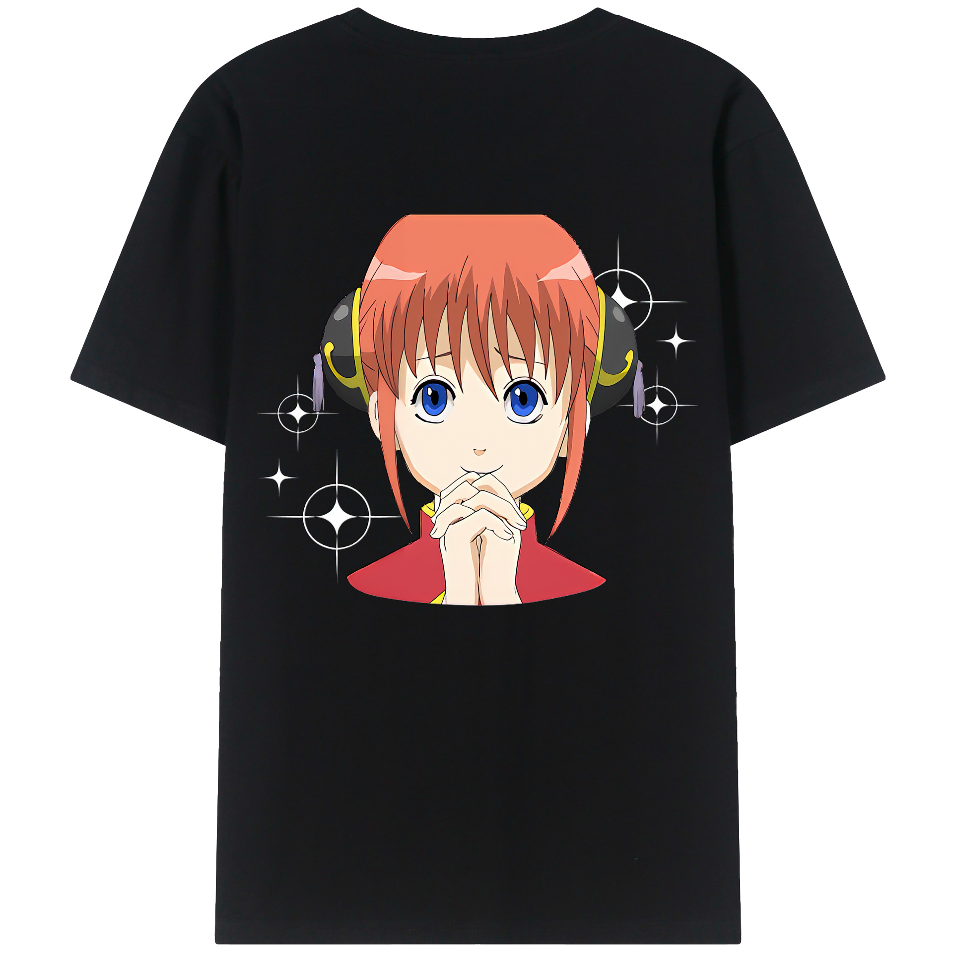 （画像用） ぎんたま 坂田銀時（さかたぎんとき） 神楽 志村新八（しむら しんぱち） GINTAMA Sakata Gintoki Kagura Shimura Shinpachi 綿100％ メンズ半袖Tシャツ（バックプリント） 通気性