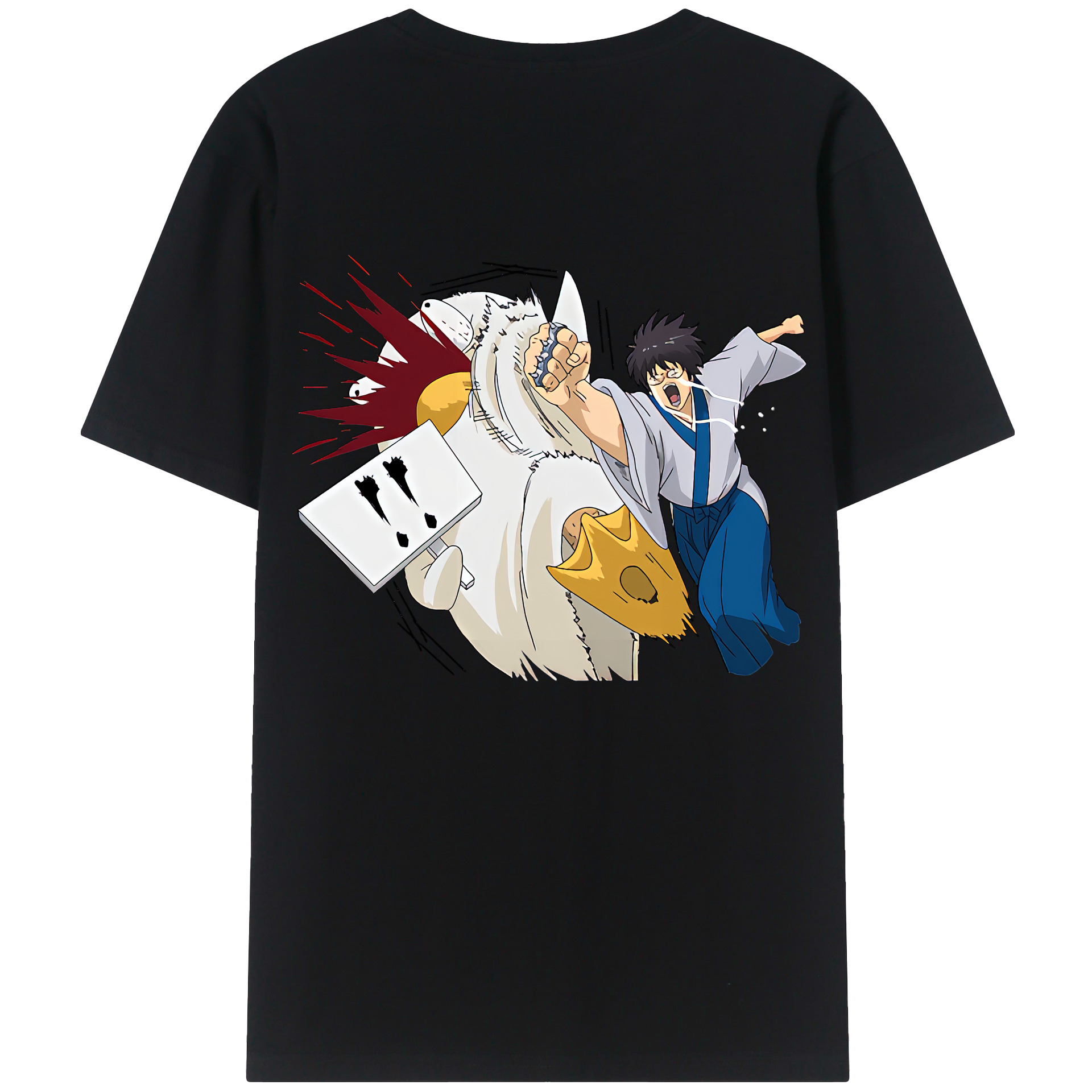 （画像用） ぎんたま 坂田銀時（さかたぎんとき） 神楽 志村新八（しむら しんぱち） GINTAMA Sakata Gintoki Kagura Shimura Shinpachi 綿100％ メンズ半袖Tシャツ（バックプリント） 通気性