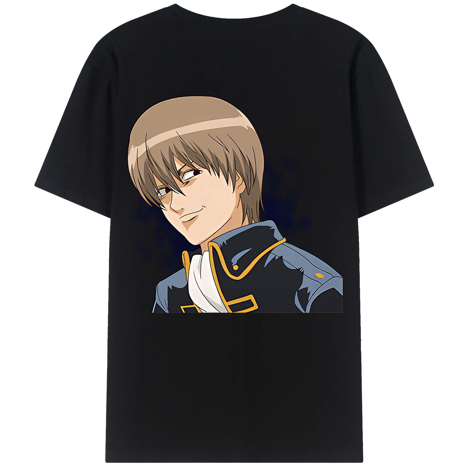 （画像用） ぎんたま 坂田銀時（さかたぎんとき） 神楽 志村新八（しむら しんぱち） GINTAMA Sakata Gintoki Kagura Shimura Shinpachi 綿100％ メンズ半袖Tシャツ（バックプリント） 通気性