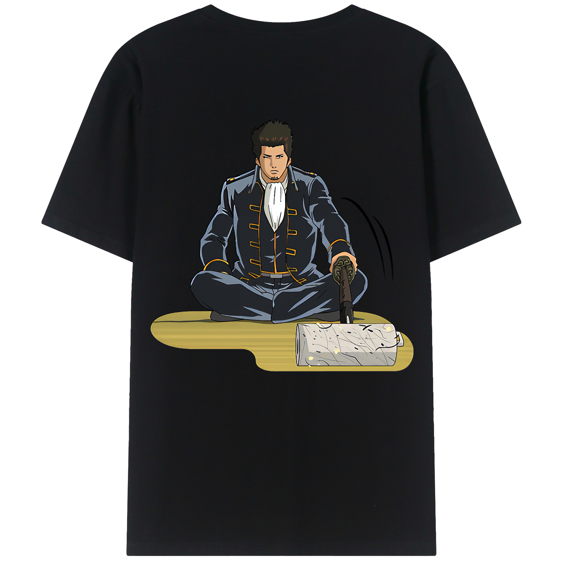 （画像用） ぎんたま 坂田銀時（さかたぎんとき） 神楽 志村新八（しむら しんぱち） GINTAMA Sakata Gintoki Kagura Shimura Shinpachi 綿100％ メンズ半袖Tシャツ（バックプリント） 通気性