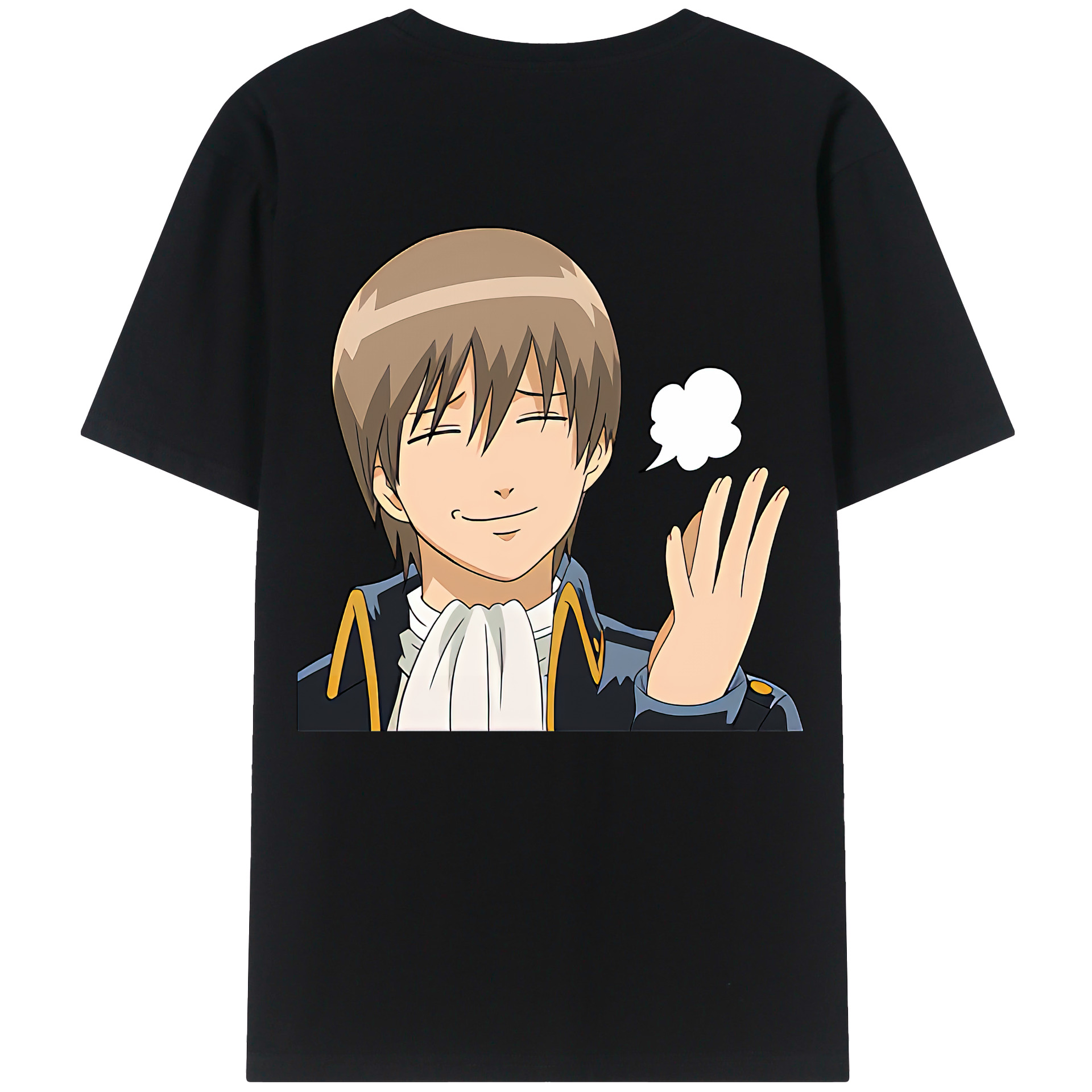 （画像用） ぎんたま 坂田銀時（さかたぎんとき） 神楽 志村新八（しむら しんぱち） GINTAMA Sakata Gintoki Kagura Shimura Shinpachi 綿100％ メンズ半袖Tシャツ（バックプリント） 通気性