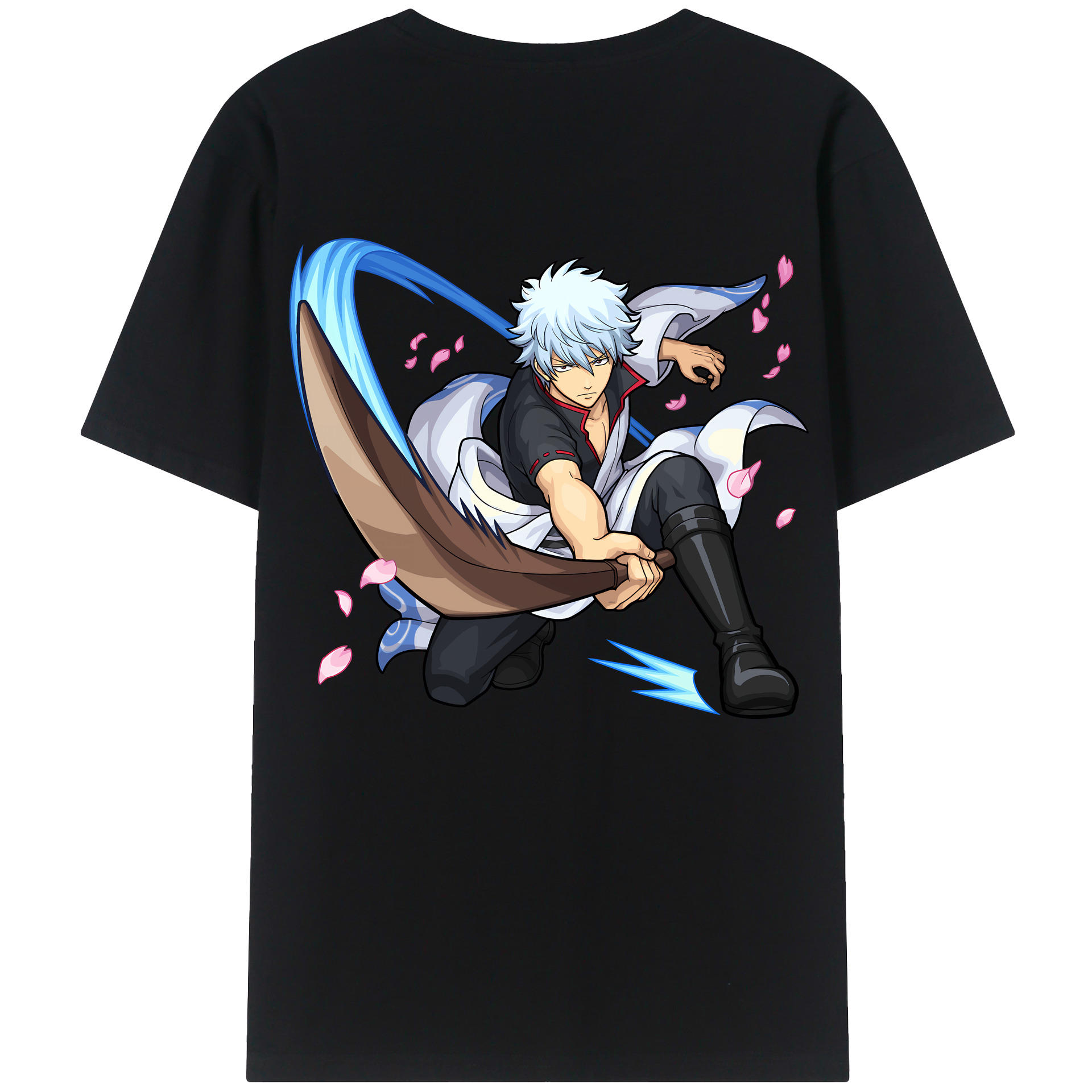 （画像用） ぎんたま 坂田銀時（さかたぎんとき） 神楽 志村新八（しむら しんぱち） GINTAMA Sakata Gintoki Kagura Shimura Shinpachi 綿100％ メンズ半袖Tシャツ（バックプリント） 通気性