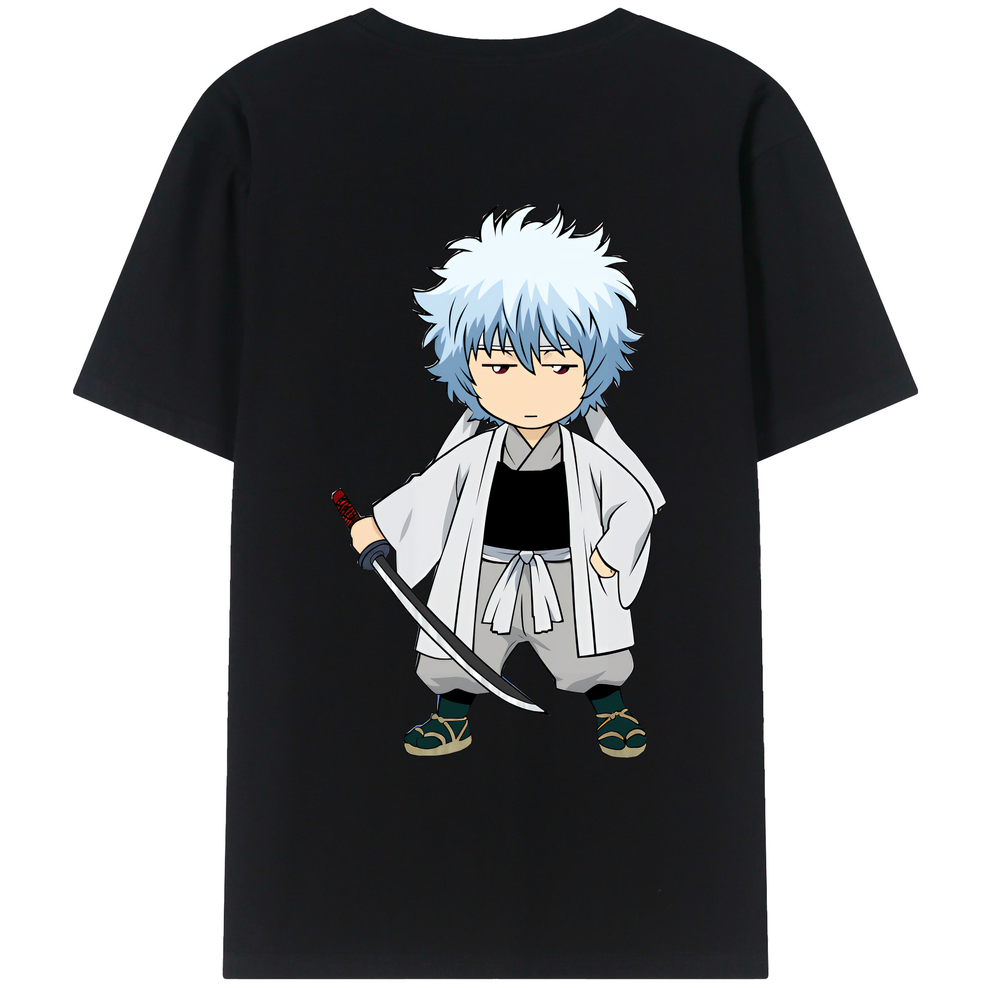 （画像用） ぎんたま 坂田銀時（さかたぎんとき） 神楽 志村新八（しむら しんぱち） GINTAMA Sakata Gintoki Kagura Shimura Shinpachi 綿100％ メンズ半袖Tシャツ（バックプリント） 通気性